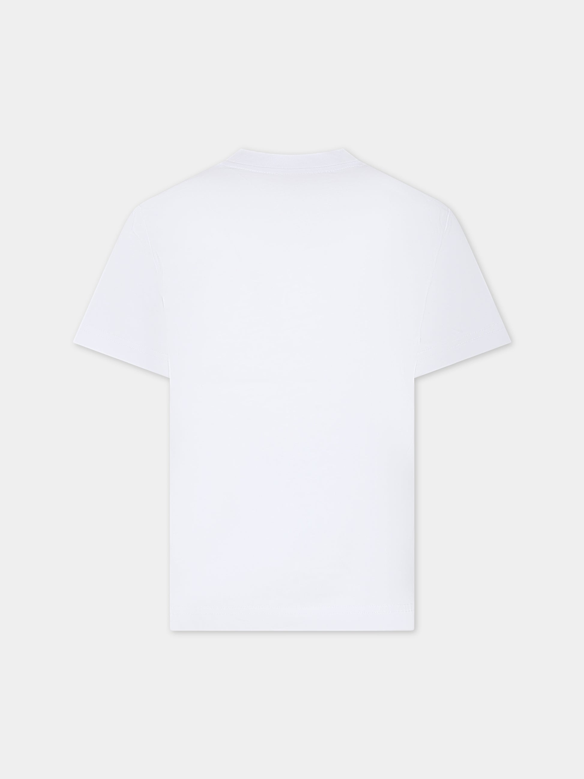 T-shirt bianca per bambini con logo,Diesel,J01311 KYAR1 K100