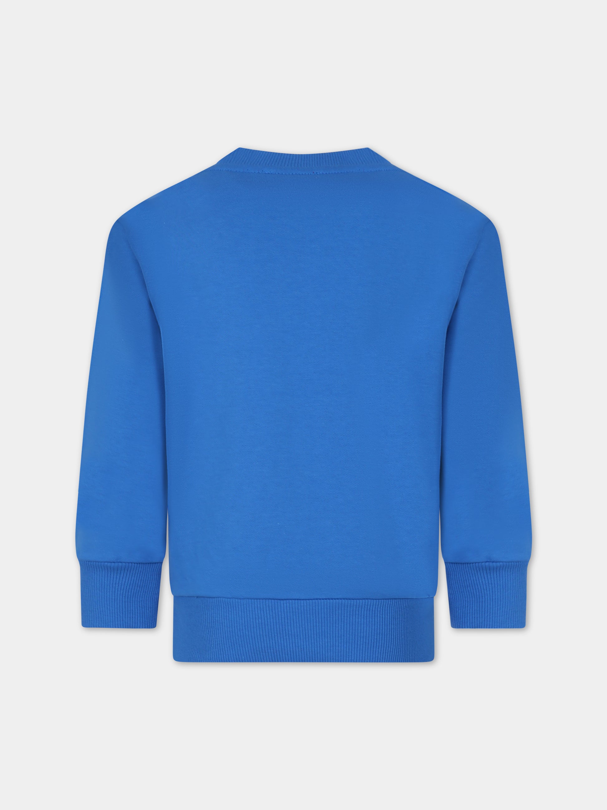 Felpa blu per bambino con stampa logo,Diesel,J01117 0IAJH K80H