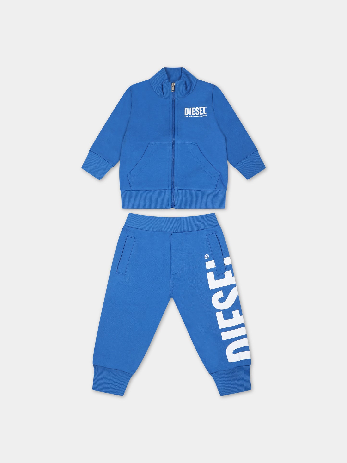 Completo azzurro per neonato con logo,Diesel,K00357 0IAJH K80H