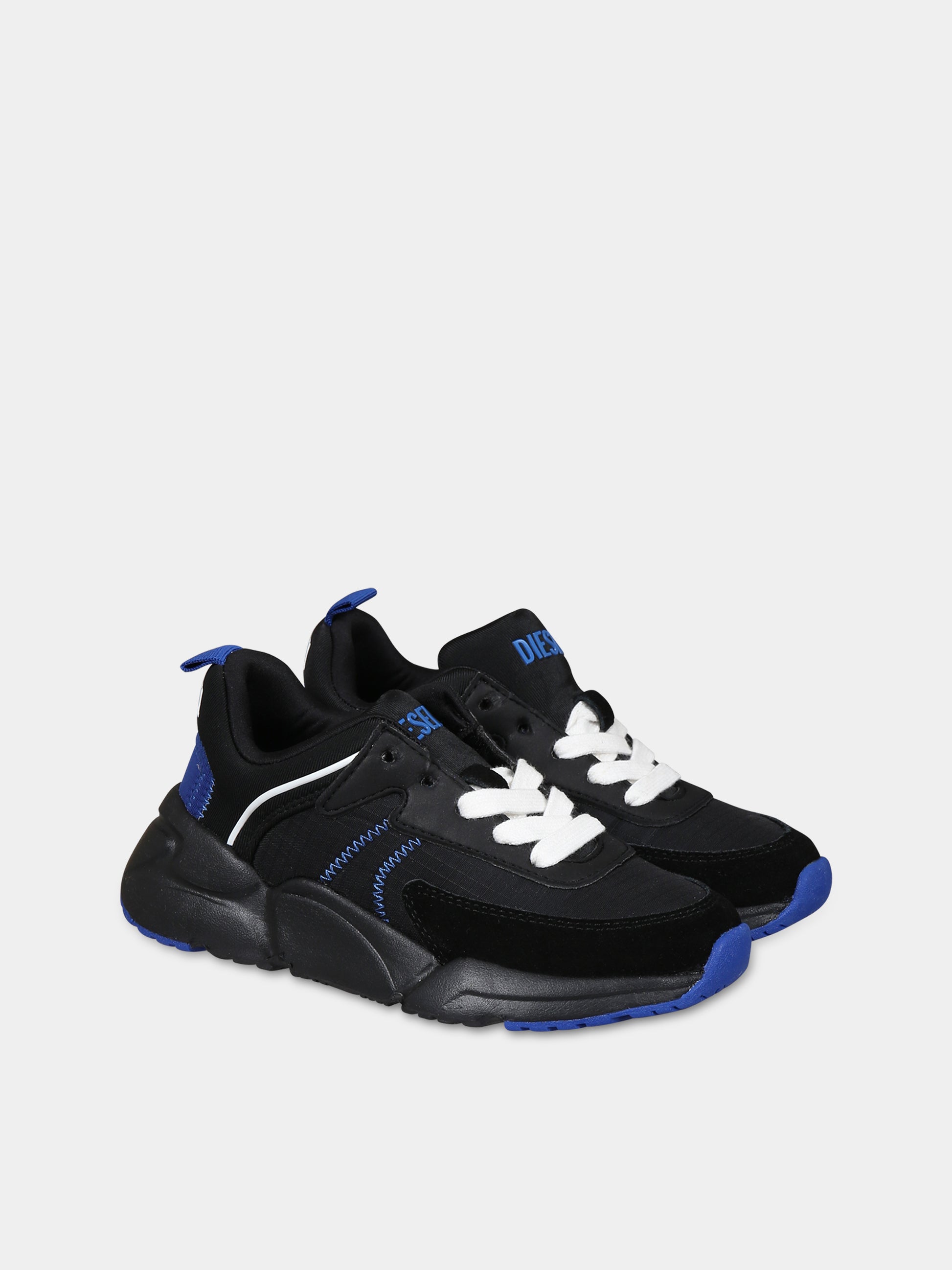 Sneakers nere per bambino con logo blu,Diesel,BC0526 P4656 H9514