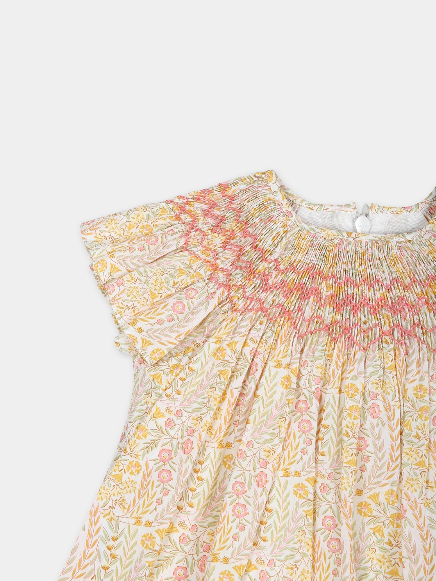 Vestito casual avorio per neonata con tessuto Liberty,Tartine Et Chocolat,TY30001 32