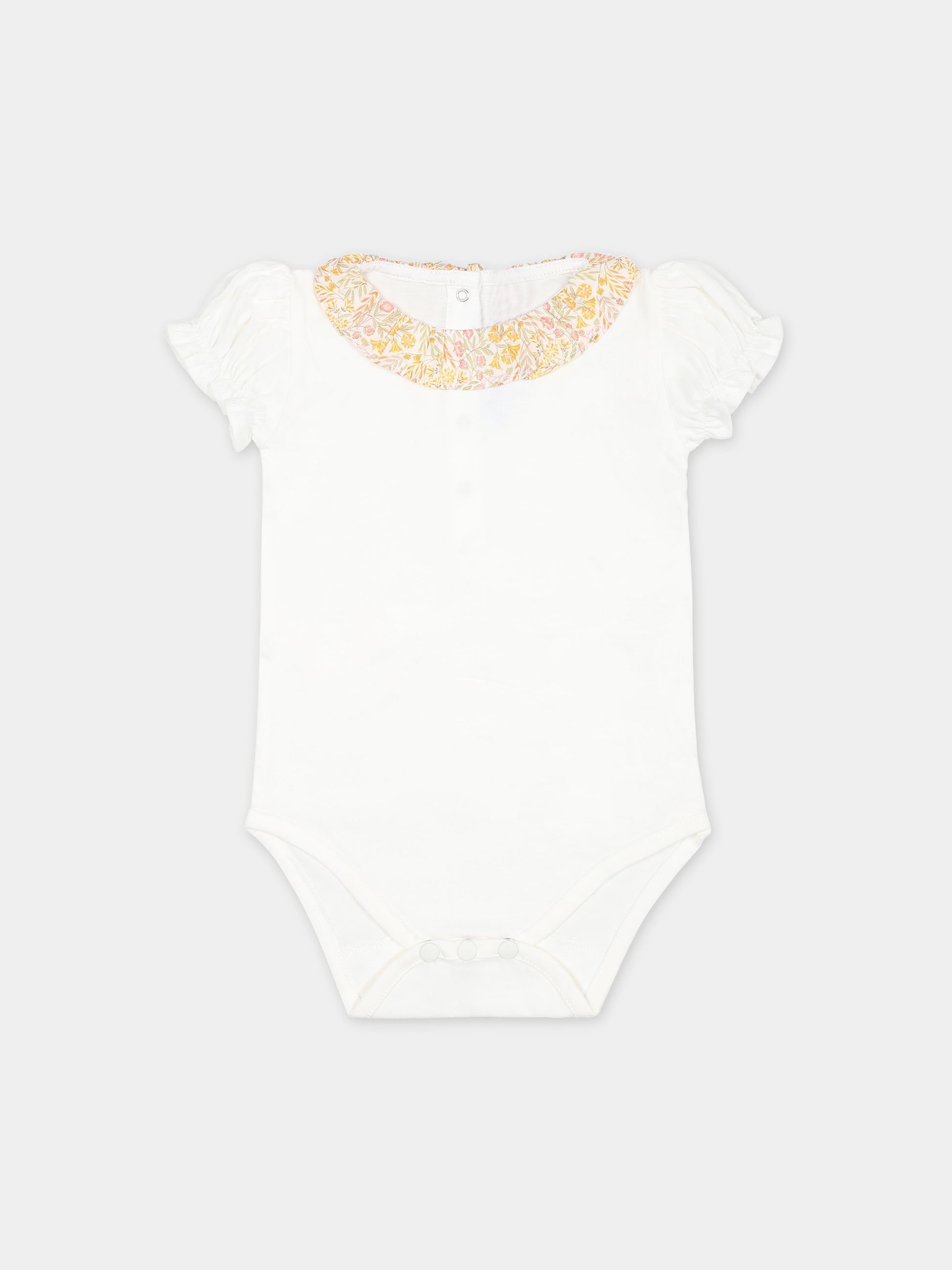 Body bianco per neonata con tessuto Liberty,Tartine Et Chocolat,TY11001 32