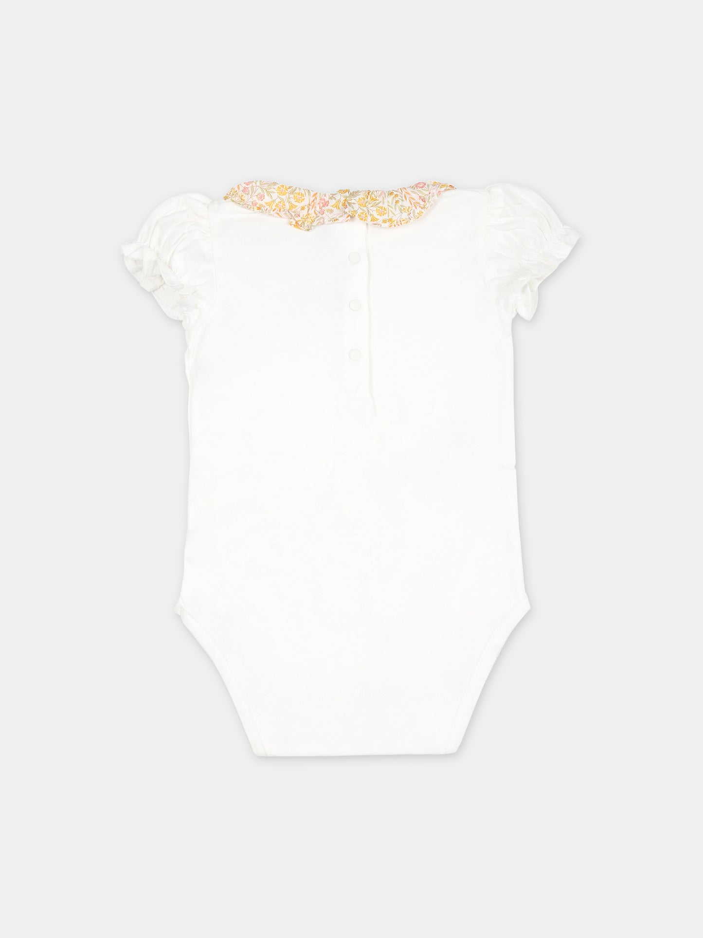 Body bianco per neonata con tessuto Liberty,Tartine Et Chocolat,TY11001 32
