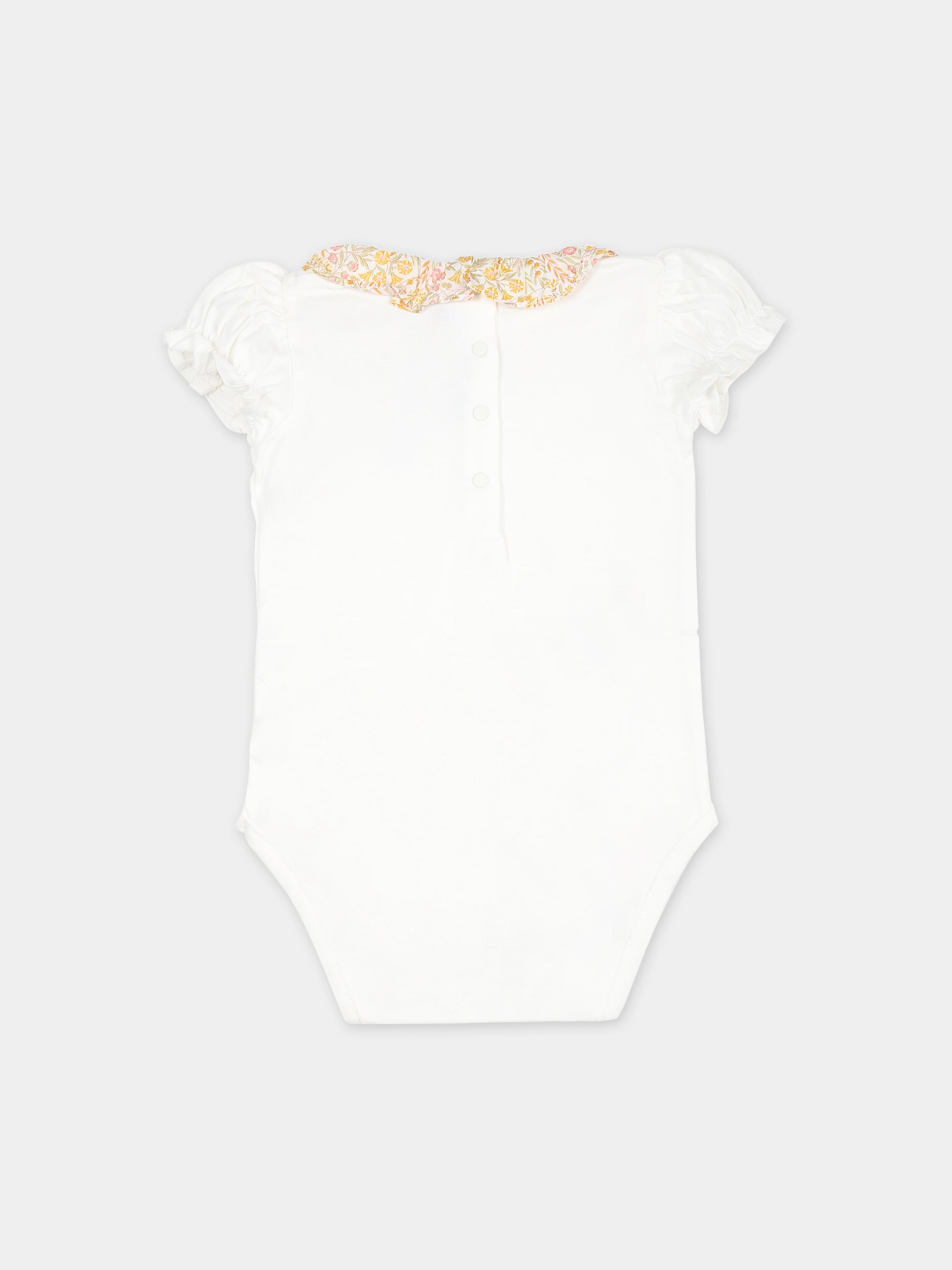 Body bianco per neonata con tessuto Liberty,Tartine Et Chocolat,TY11001 32