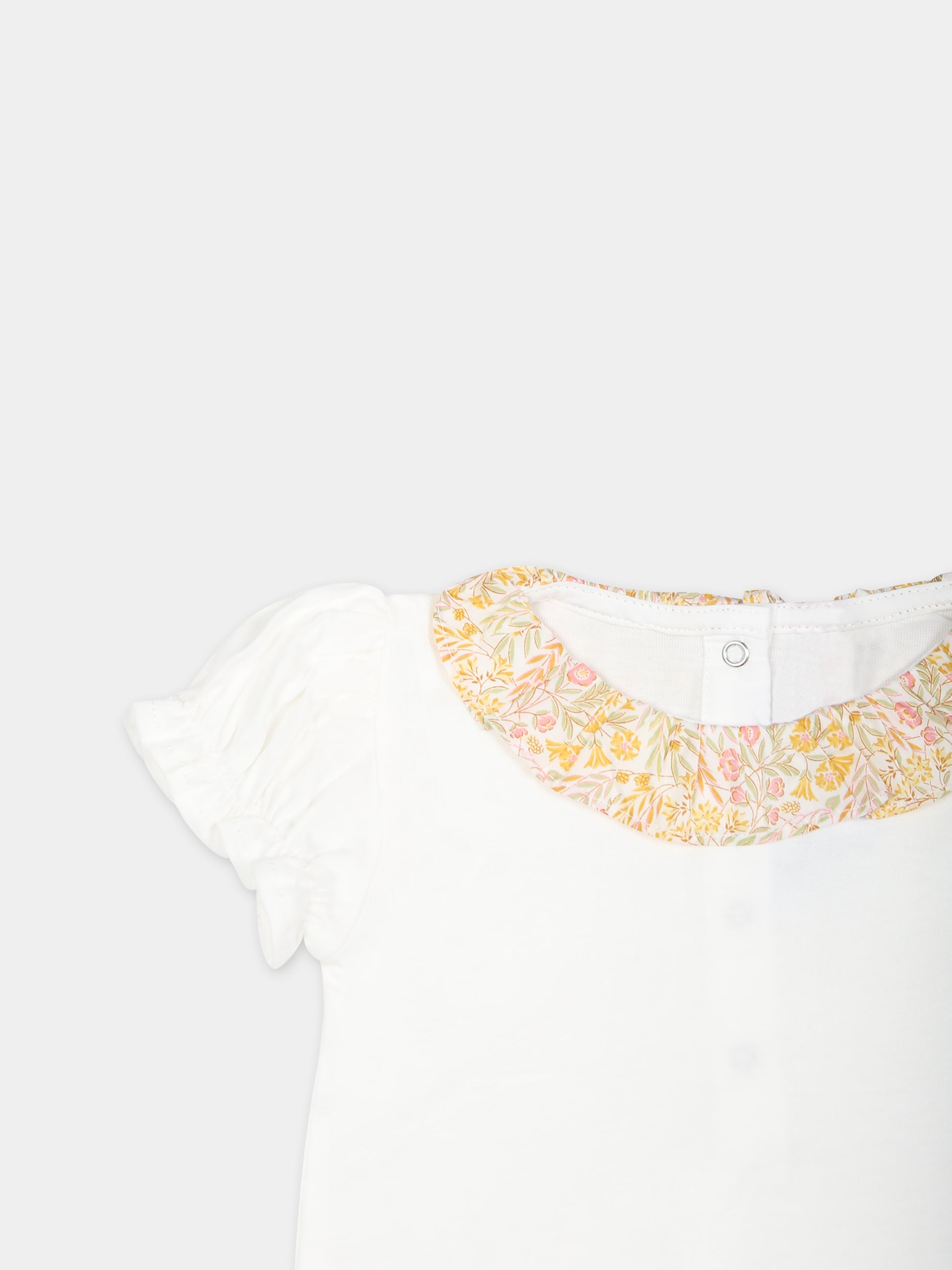 Body bianco per neonata con tessuto Liberty,Tartine Et Chocolat,TY11001 32