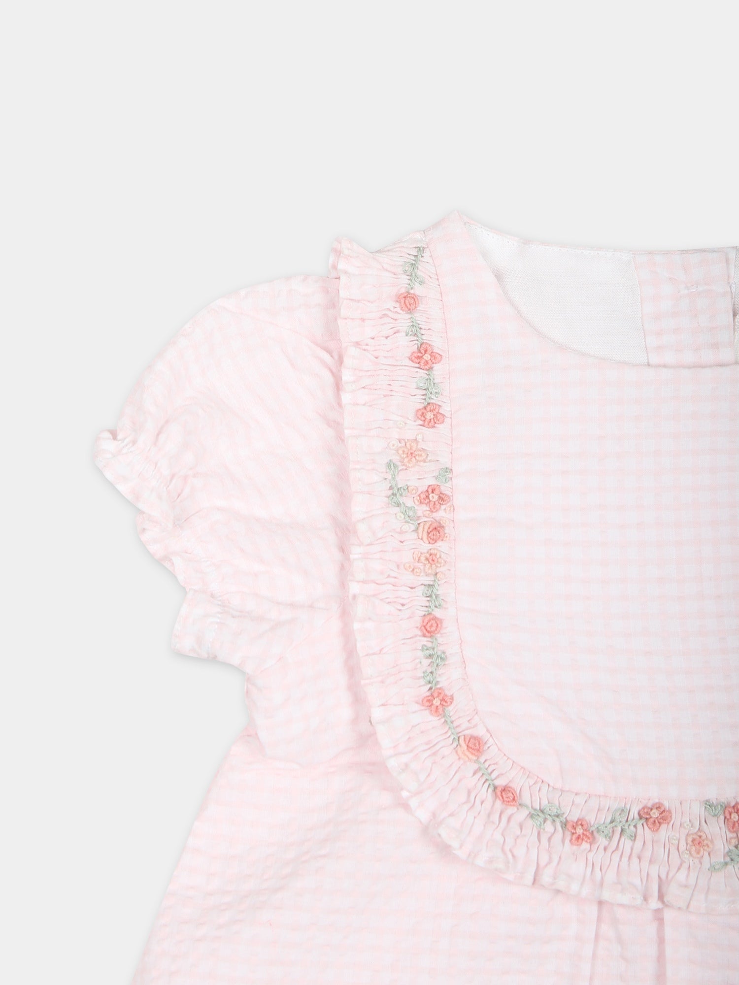 Pagliaccetto rosa per neonata con tessuto Liberty,Tartine Et Chocolat,TY33130 31