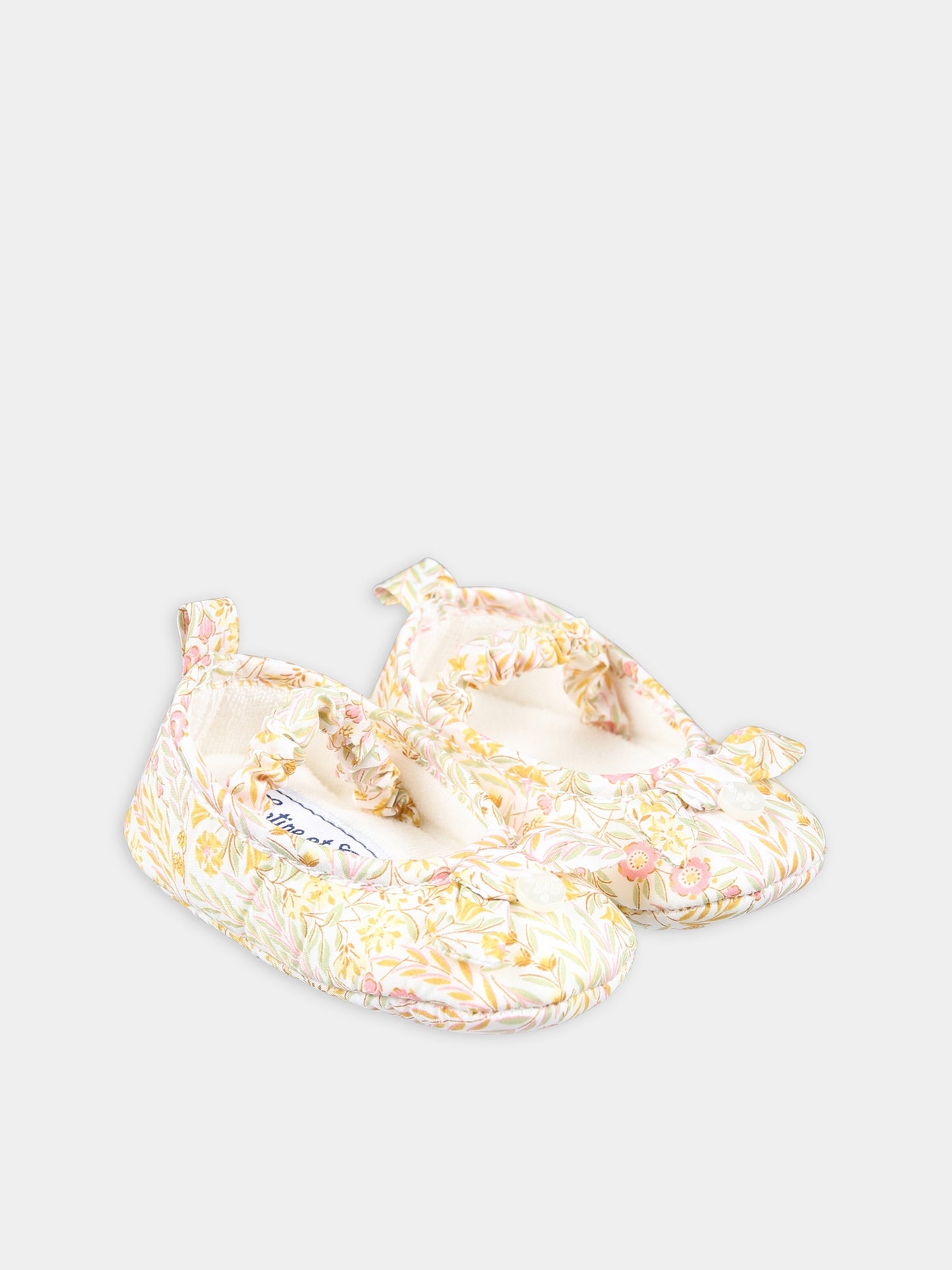 Ballerine avorio per neonata con tessuto Liberty,Tartine Et Chocolat,TY80001 32