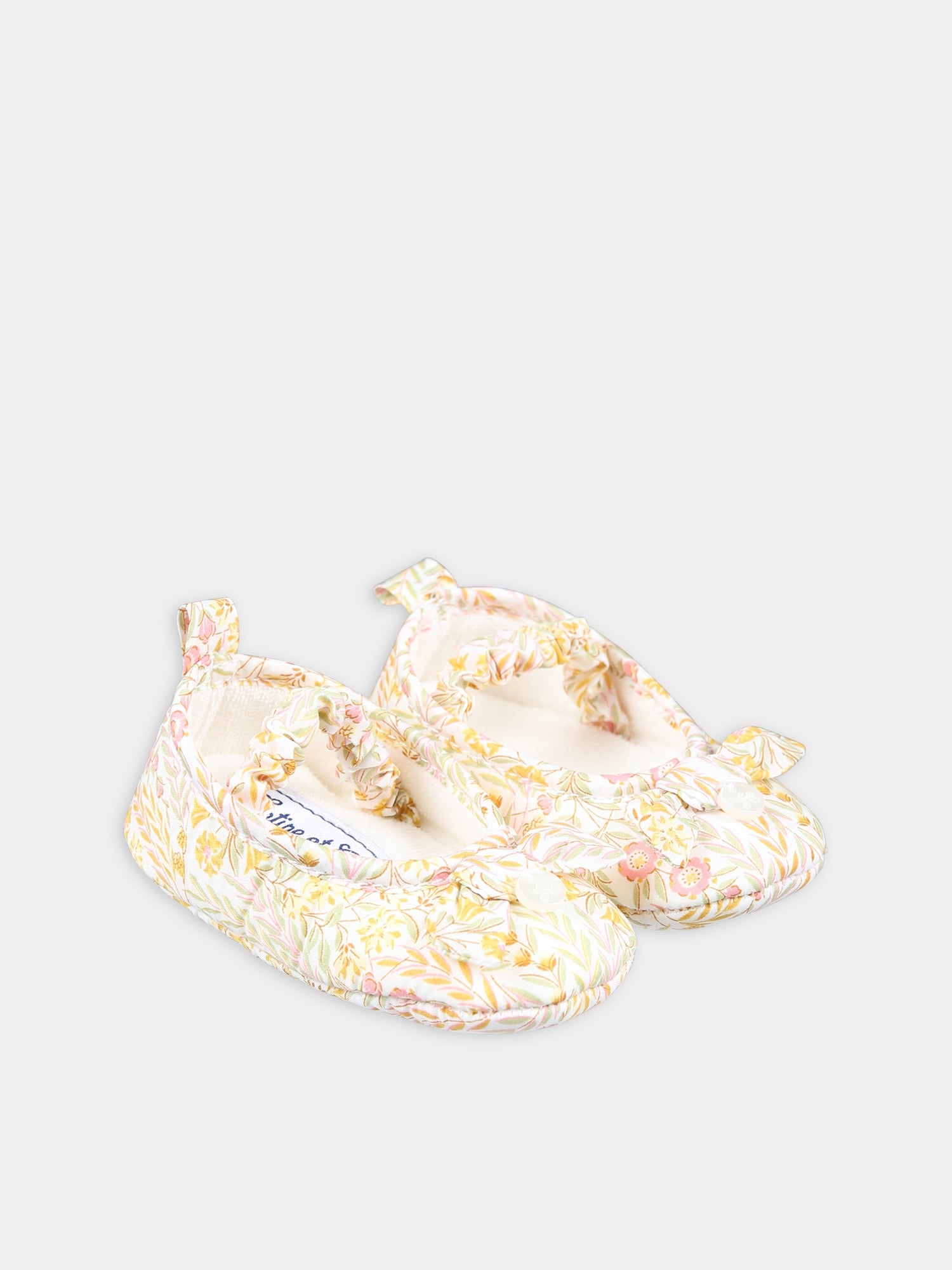 Ballerine avorio per neonata con tessuto Liberty,Tartine Et Chocolat,TY80001 32