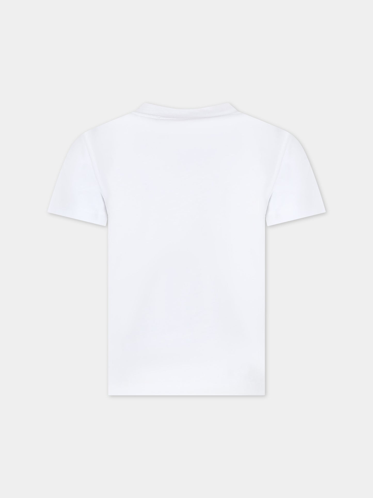 T-shirt bianca per bambina con stampa stelle marine,Alessandro Enriquez X Barcellino,112705