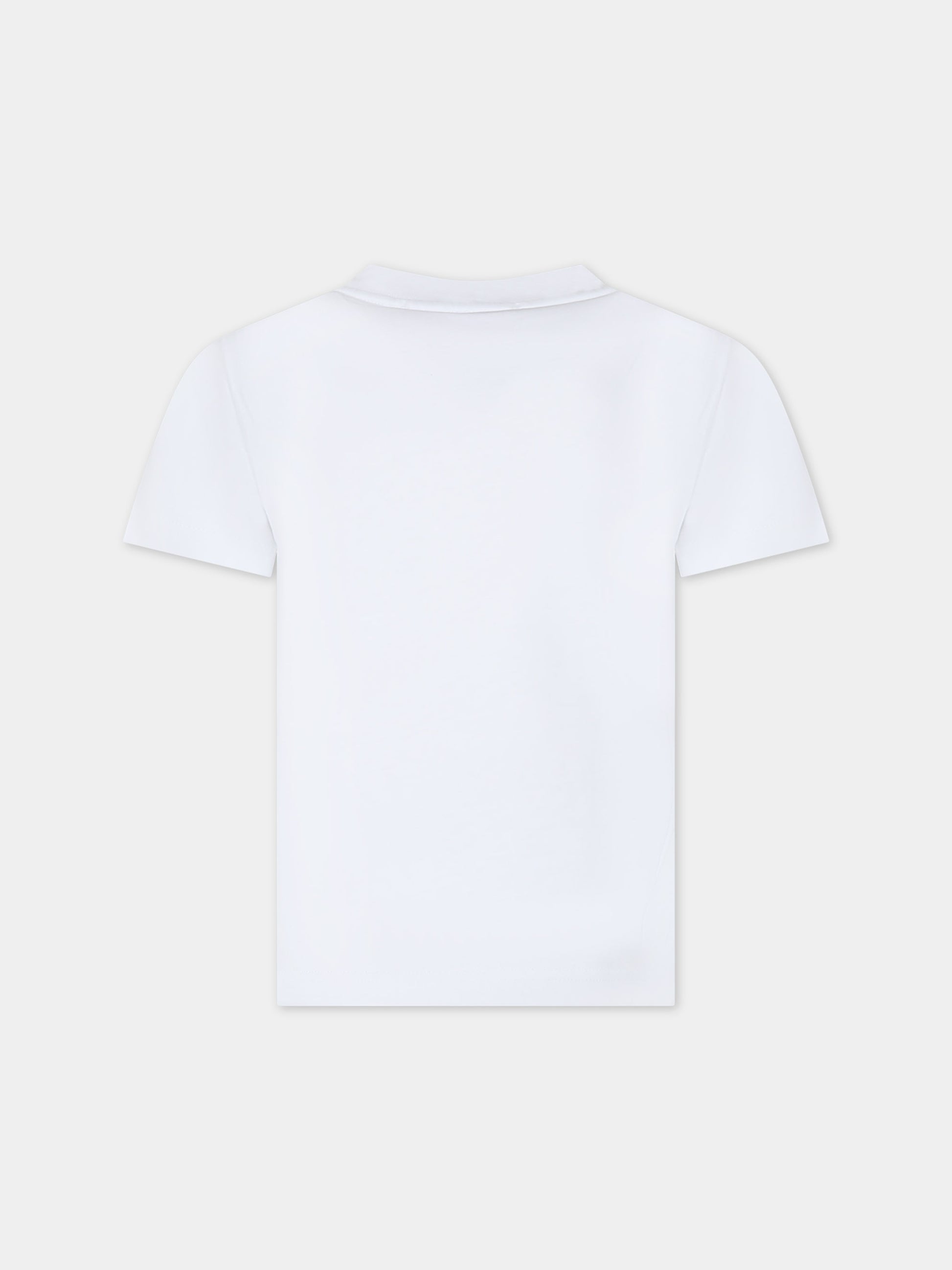 T-shirt bianca per bambina con stampa sirene e stelle,Alessandro Enriquez X Barcellino,112709