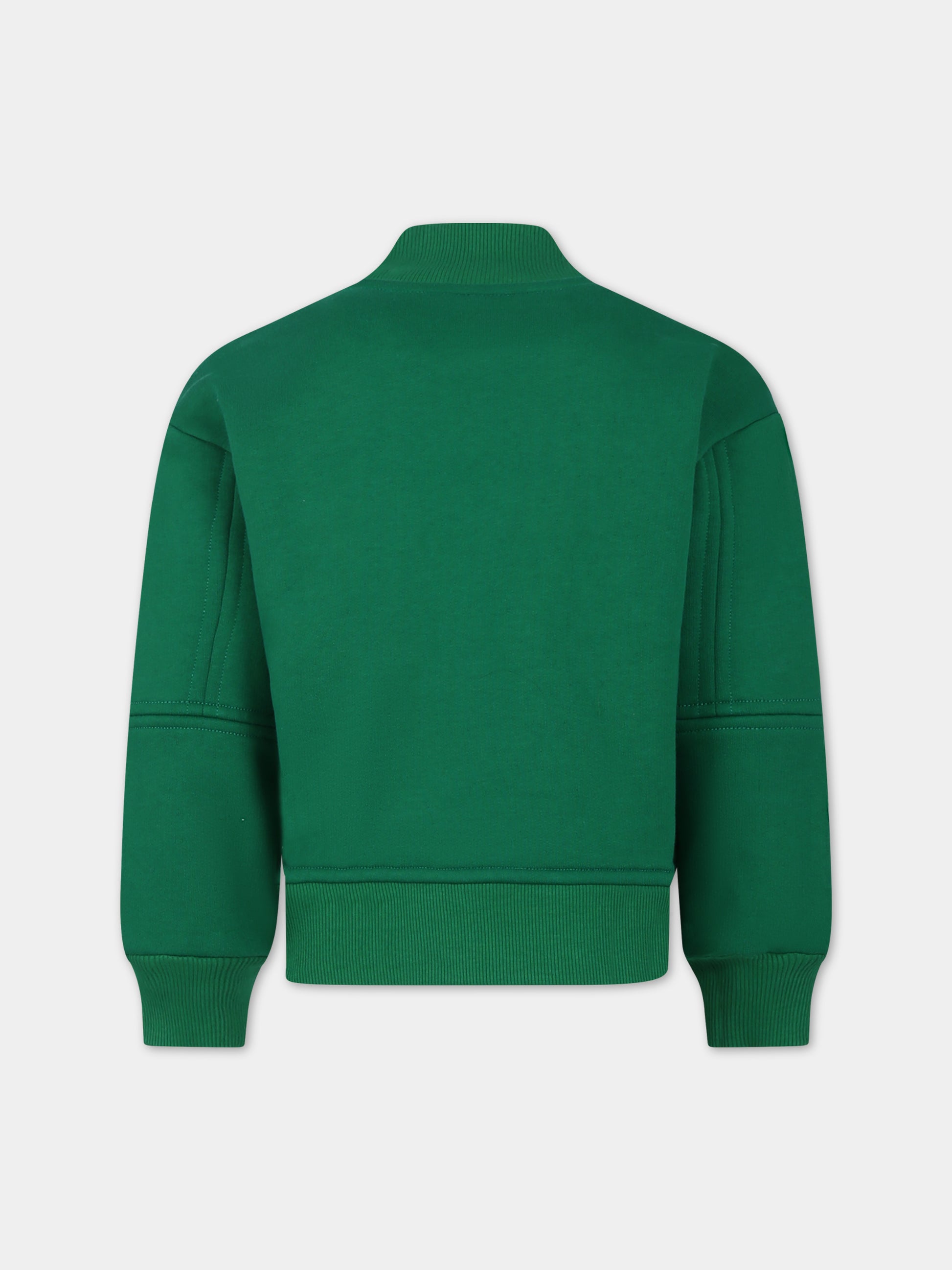 Bomber verde per bambini con logo,Romy June,0006 01 7001 700 F23