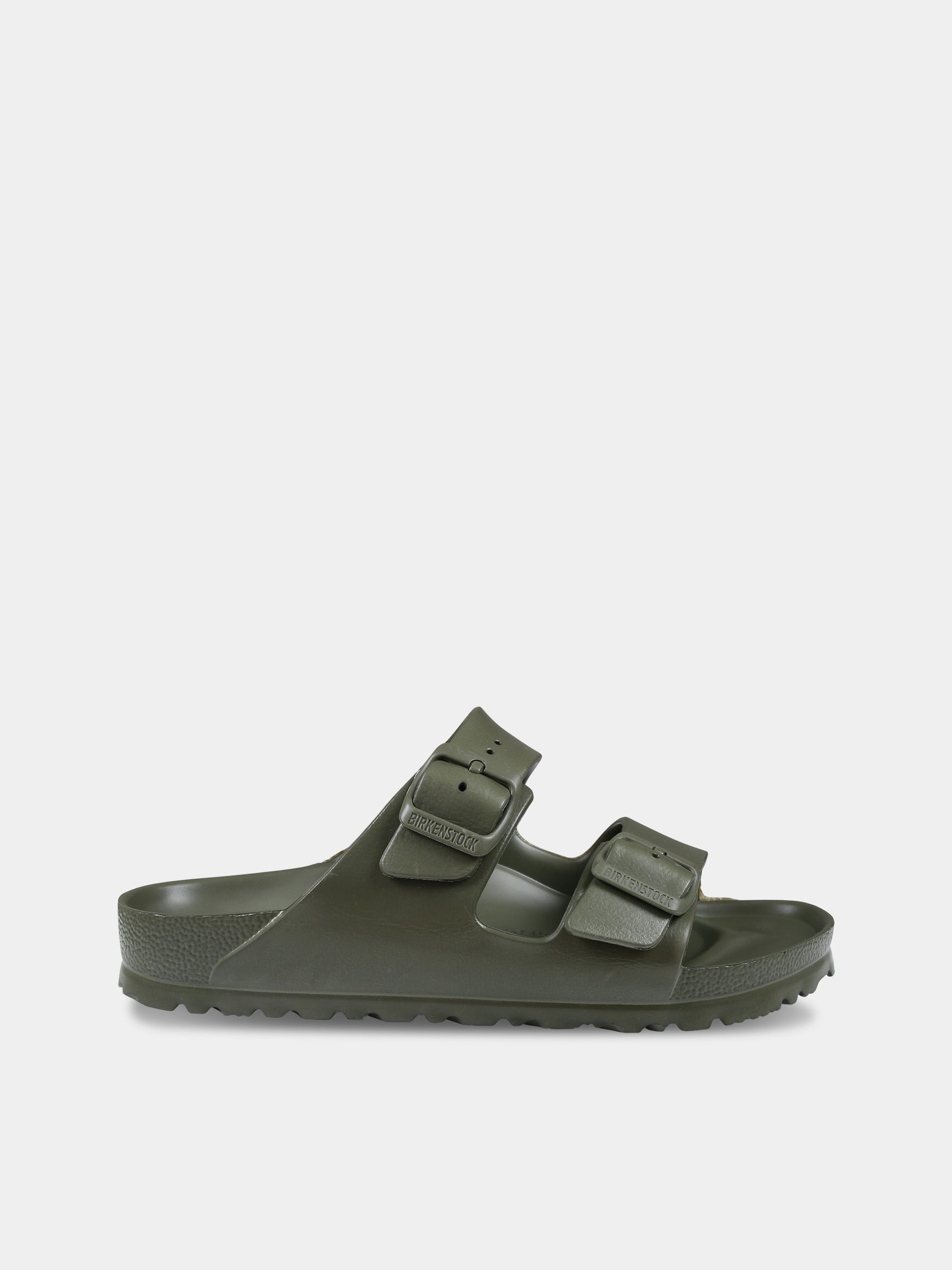 Ciabatte verdi Arizona Eva per bambini con logo,Birkenstock,1019152 KHAKI