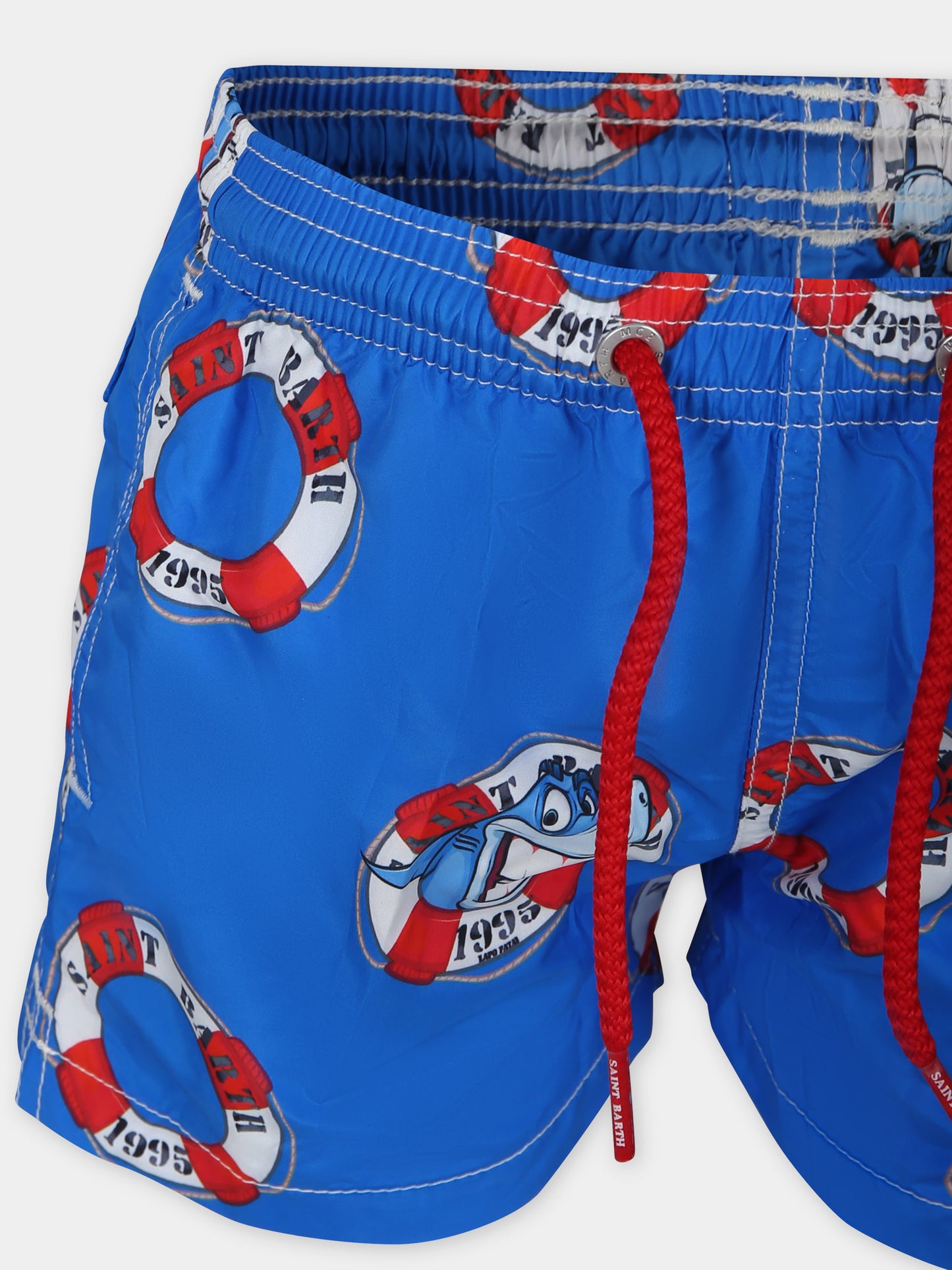 Boxer mare blu per bambino con stampa squalo,Mc2 Saint Barth,JEA0004 03158F