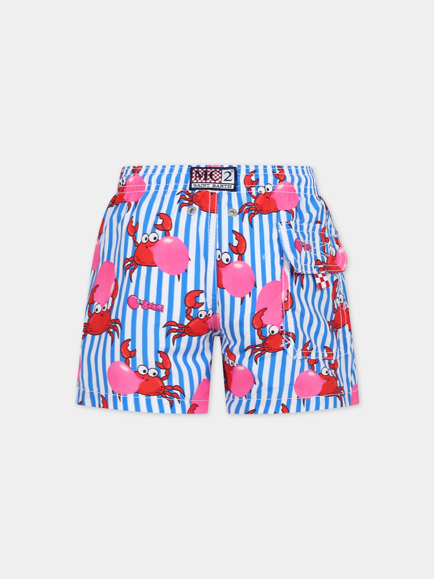 Boxer mare blu per bambino con granchio,Mc2 Saint Barth,JEA0001 02559F