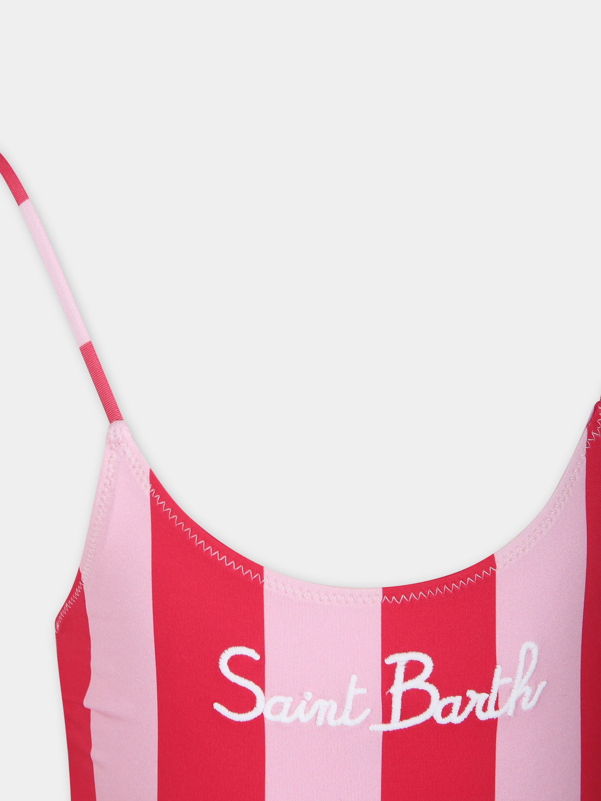 Costume rosa per bambina con logo,Mc2 Saint Barth,CEC0005 00169F