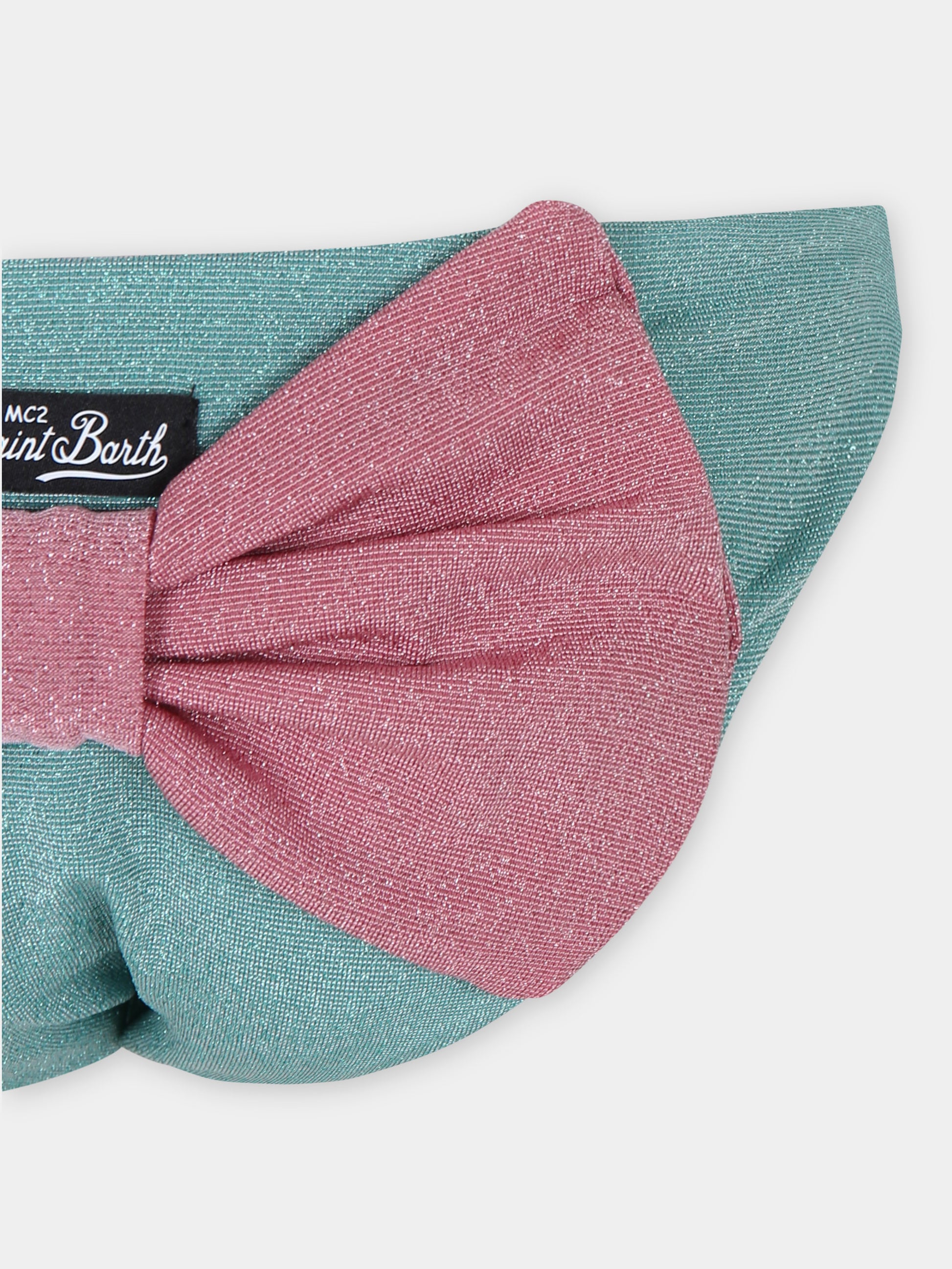 Slip mare verde per bambina con fiocco,Mc2 Saint Barth,MAD0001 01038F