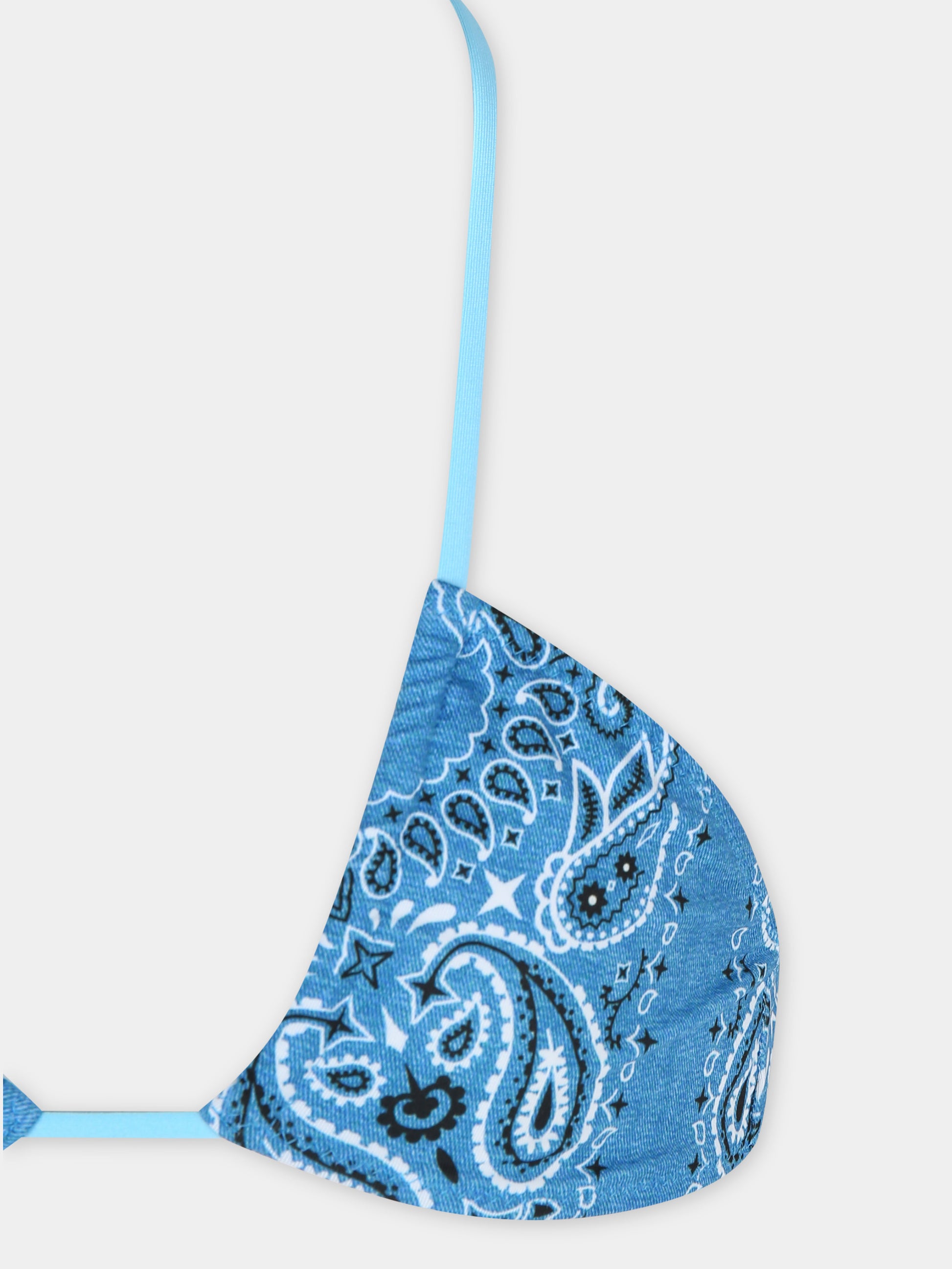 Bikini blu per bambina con motivo paisley,Mc2 Saint Barth,ARY00002 01792F