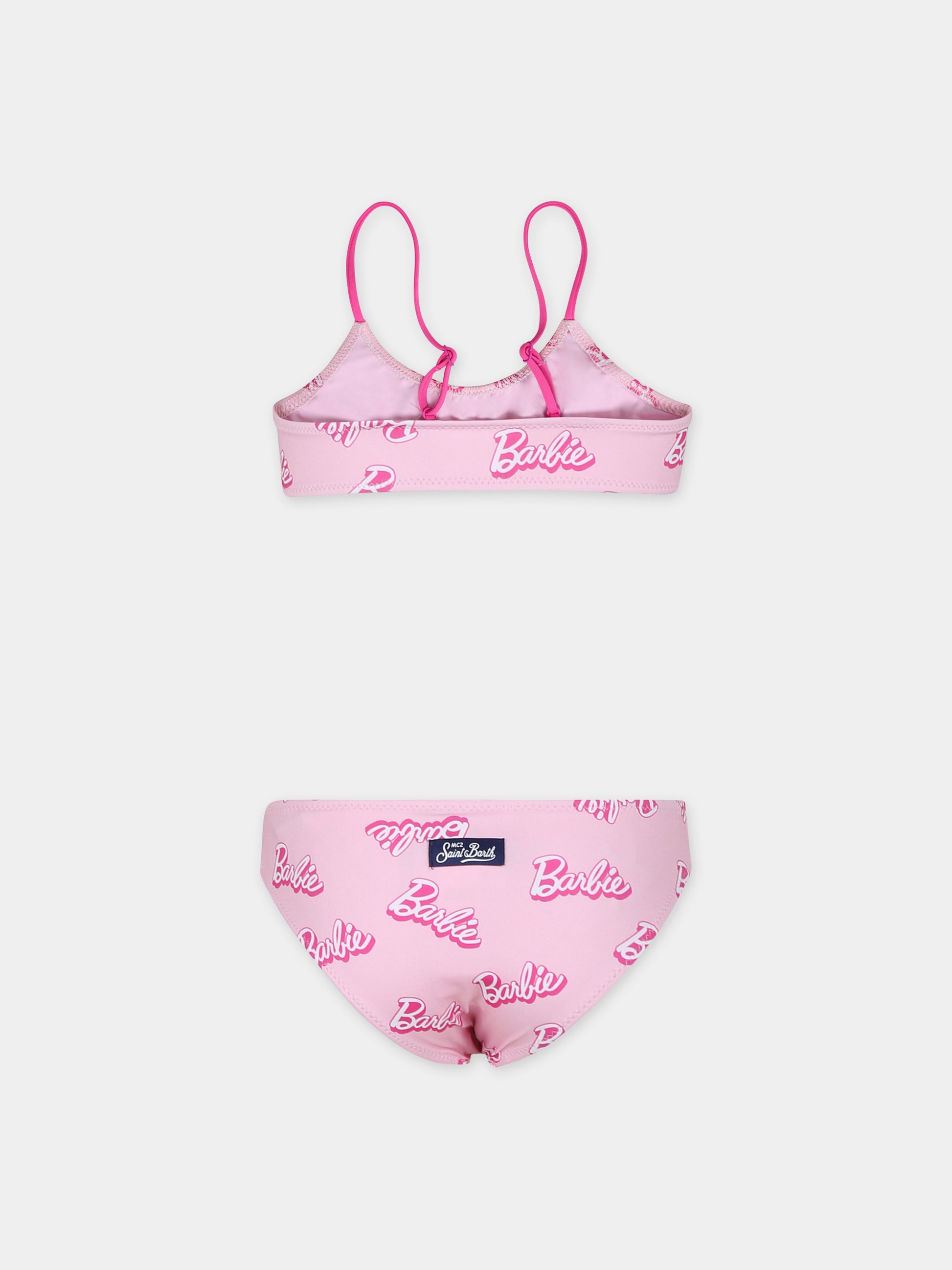 Bikini rosa per bambina con scritta,Mc2 Saint Barth,CRIS001 03293F