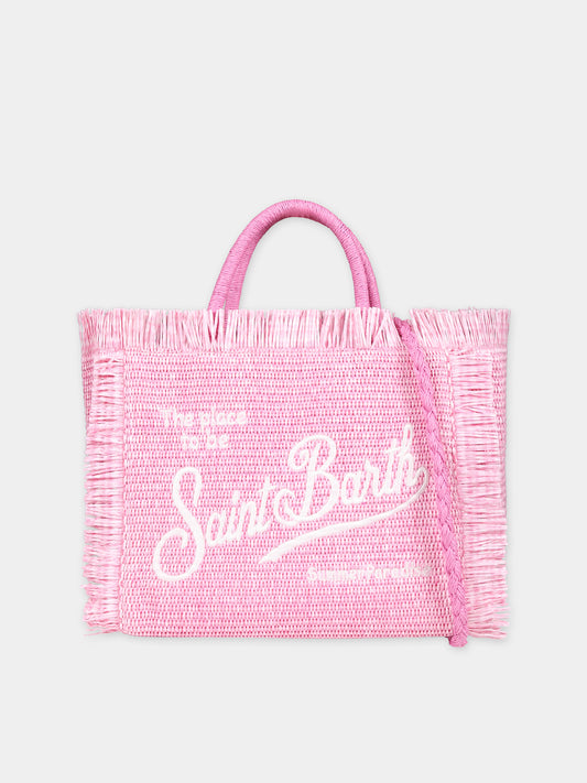 Borsa mare rosa per bambina con logo,Mc2 Saint Barth,COL0017 01316F