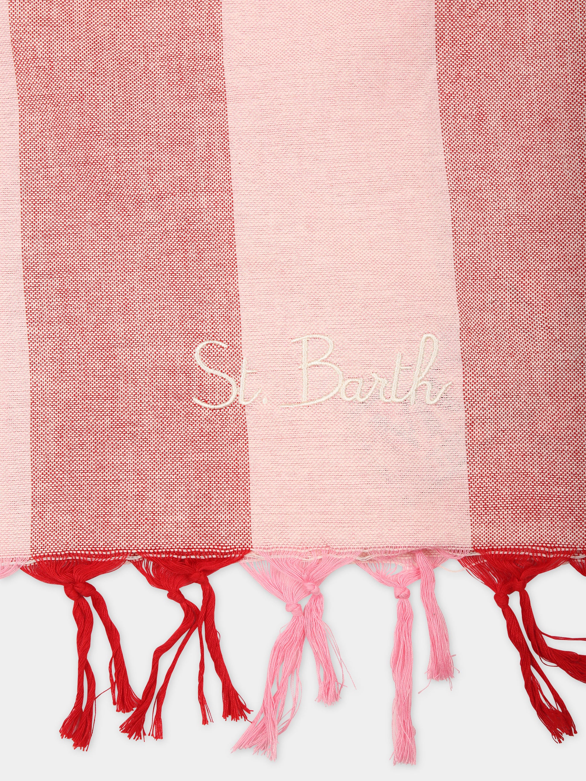Telo mare rosa per bambina con logo,Mc2 Saint Barth,FOUL002 00169F