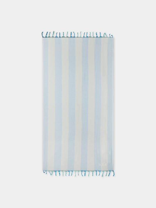 Telo mare celeste per bambini con logo,Mc2 Saint Barth,FOUL002 01188F