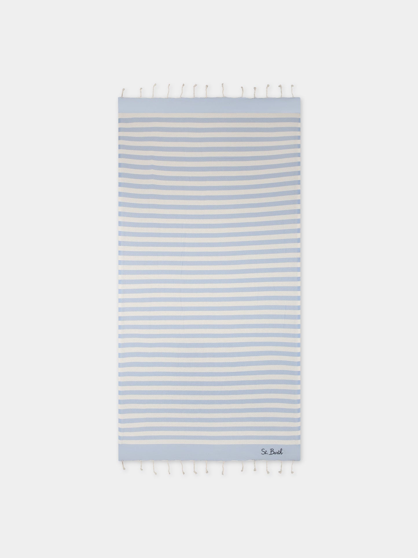 Telo mare azzurro per bambini con logo,Mc2 Saint Barth,FOUT012 03560F