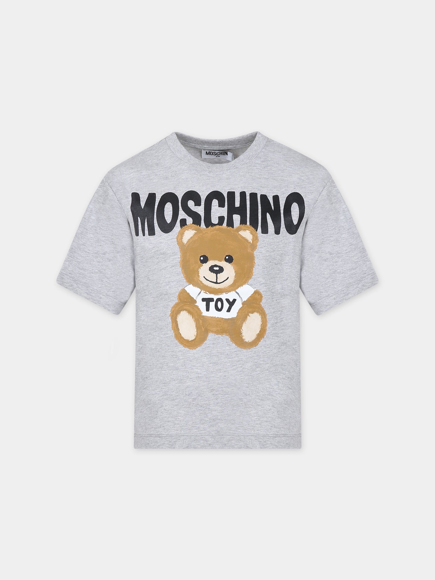 T-shirt grigia per bambini con Teddy Bear,Moschino Kids,HOM03R LAA23 60926