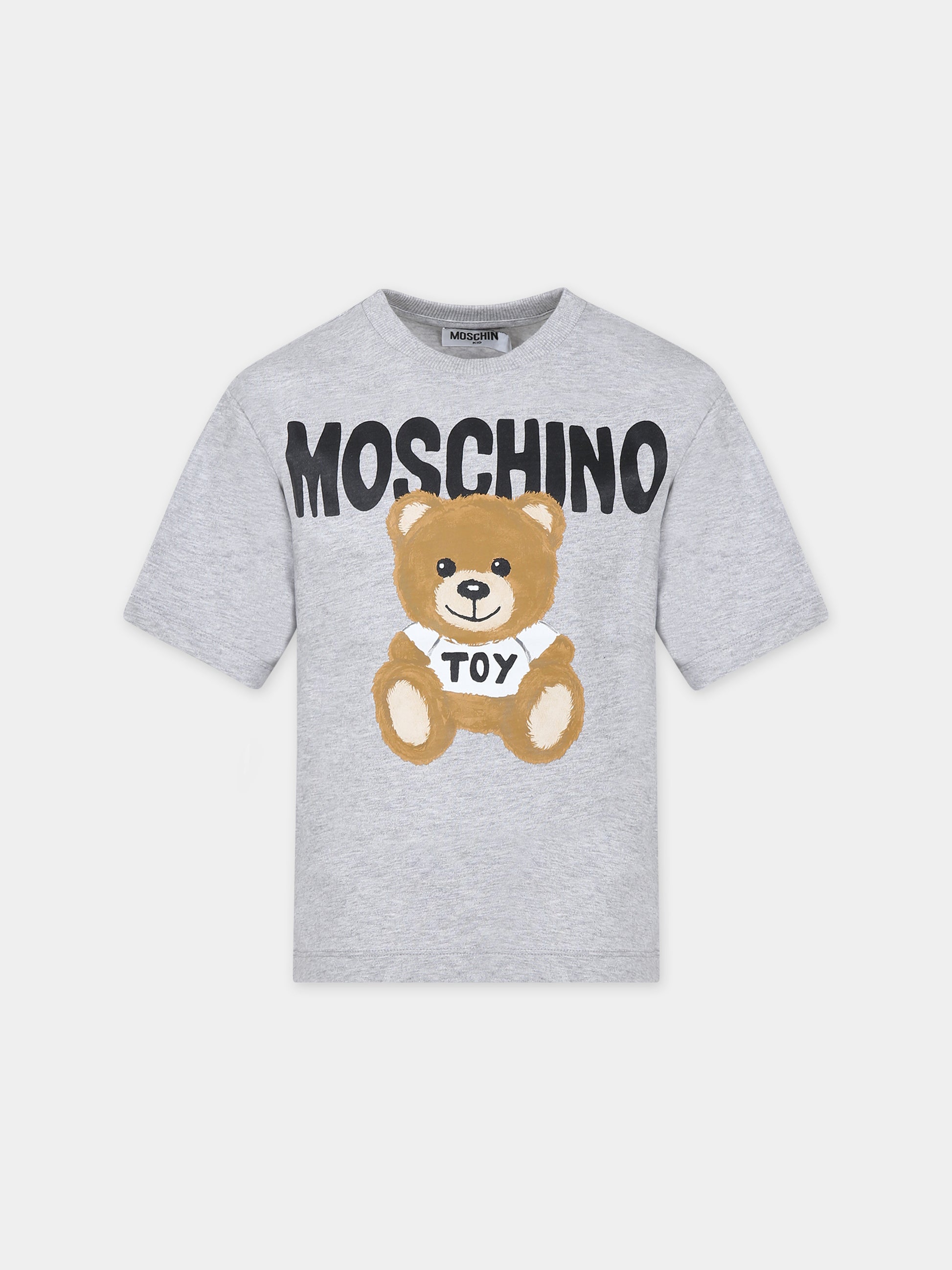T-shirt grigia per bambini con Teddy Bear,Moschino Kids,HOM03R LAA23 60926