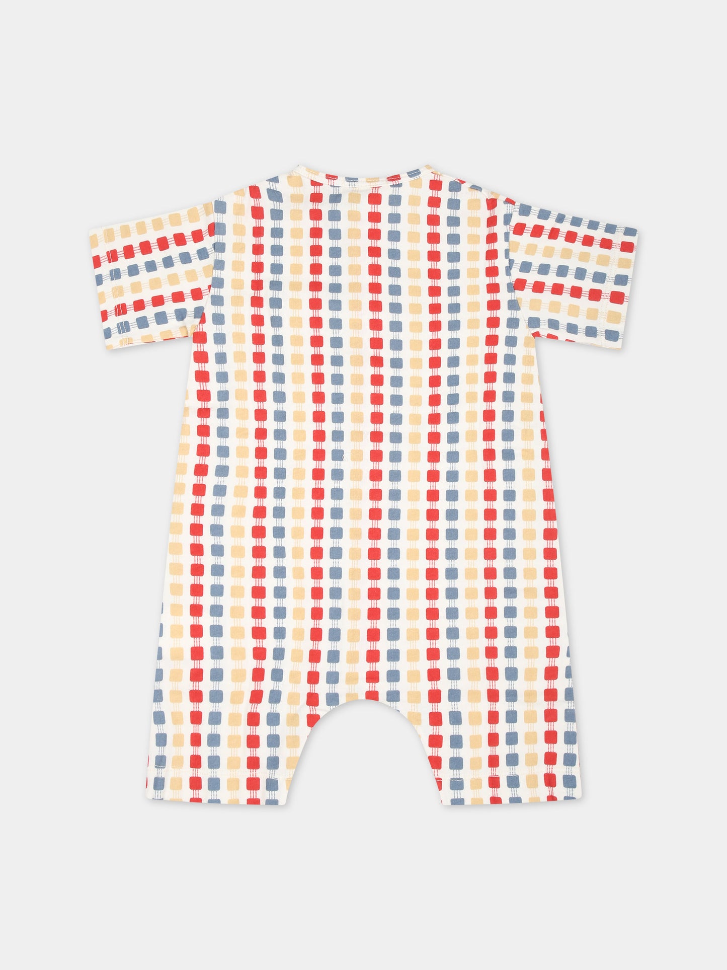 Pagliaccetto avorio per neonati con logo e motivo geometrico,Coco Au Lait,16COCO S001