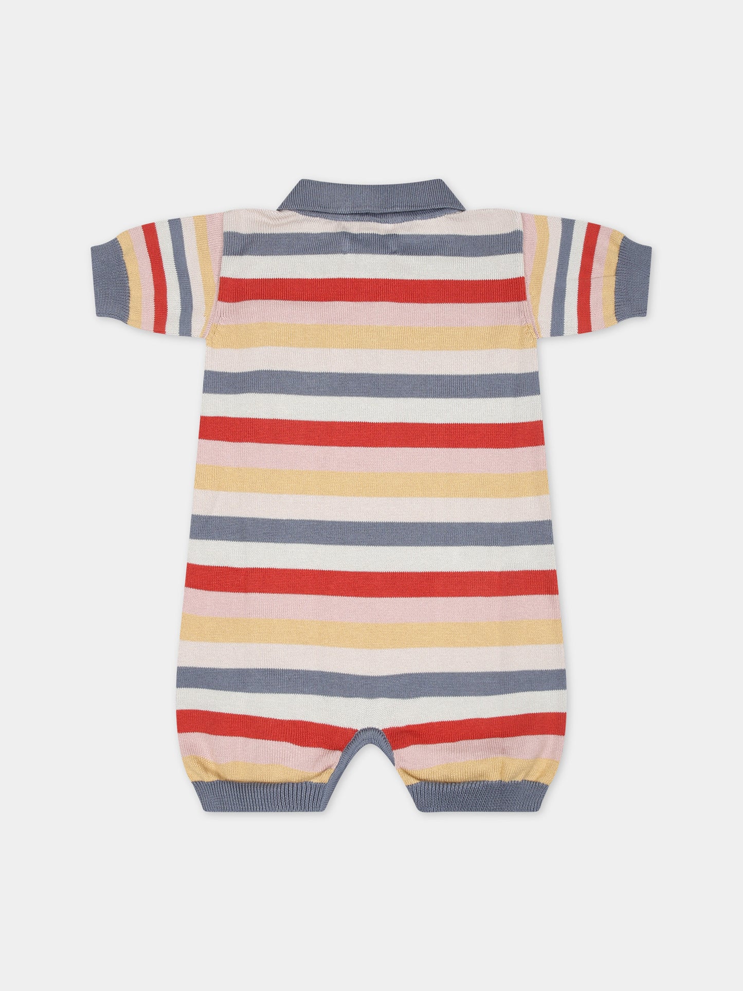 Pagliaccetto multicolor per neonato con motivo a righe,Coco Au Lait,16COCO S117