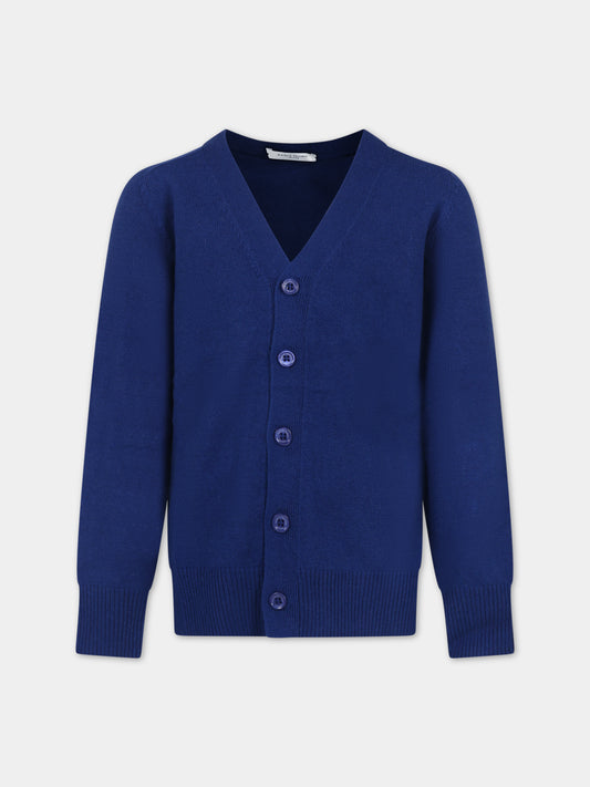 Cardigan azzurro per bambino,Paolo Pecora,PP3097 ROYAL