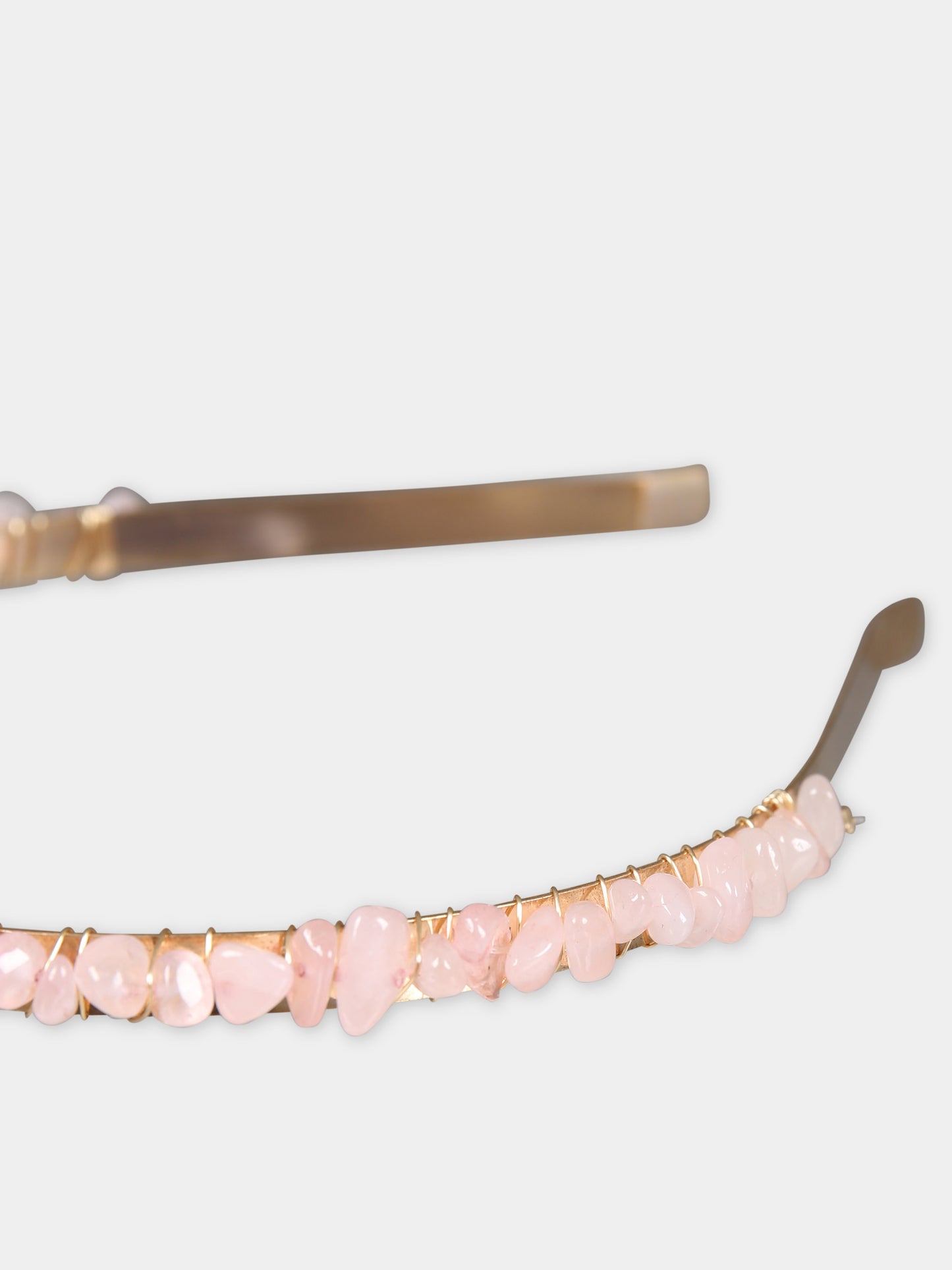 Cerchietto rosa per bambina con pietre,Illy Trilly,PARTY STONE PINK QUARTZ