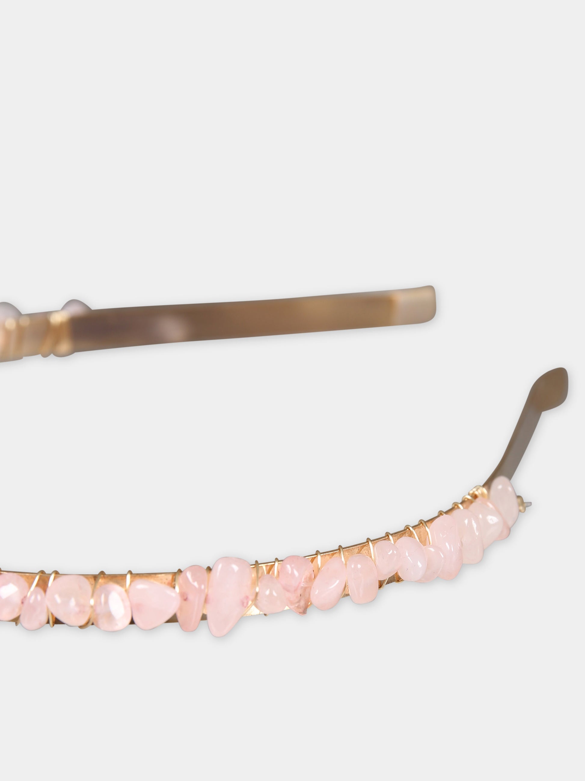 Cerchietto rosa per bambina con pietre,Illy Trilly,PARTY STONE PINK QUARTZ