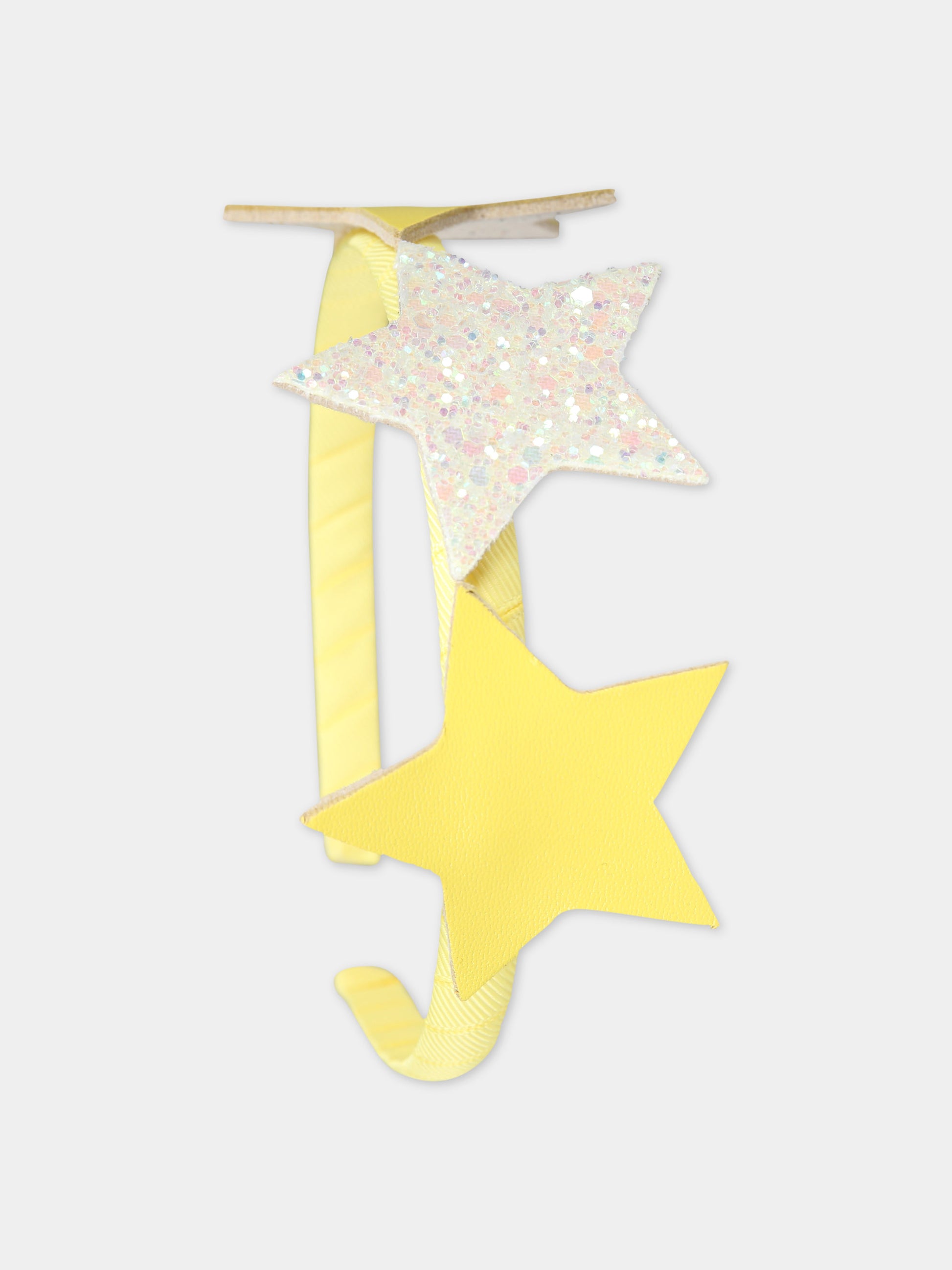 Cerchietto giallo per bambina con stelle,Illy Trilly,PARTY HAPPY STARS YELLOW