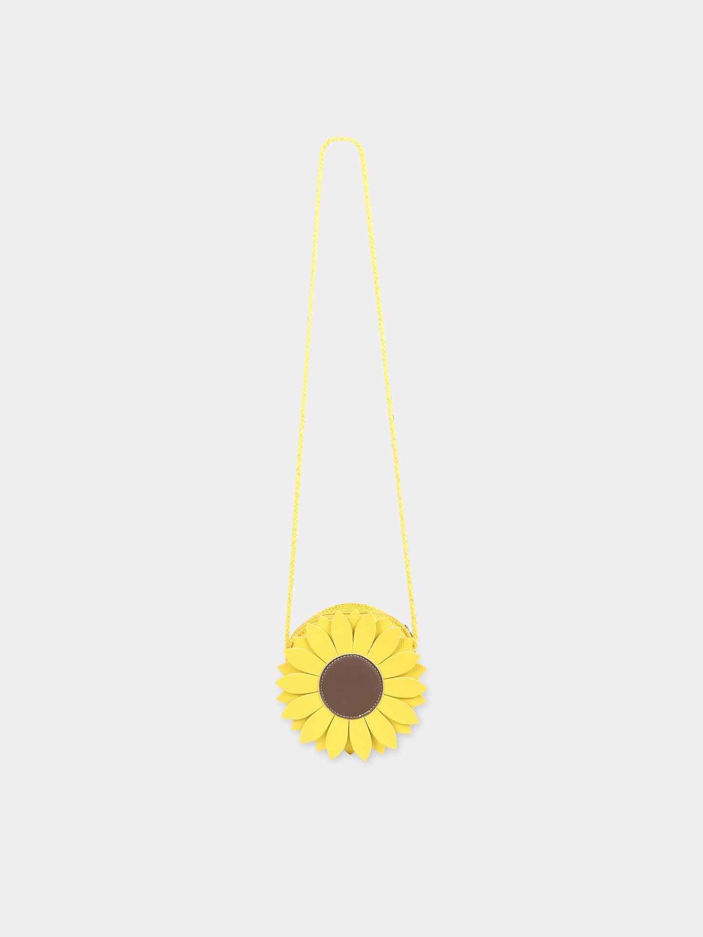 Borsa gialla per bambina con girasole,Illy Trilly,FLOWER SUNFLOWER BAG