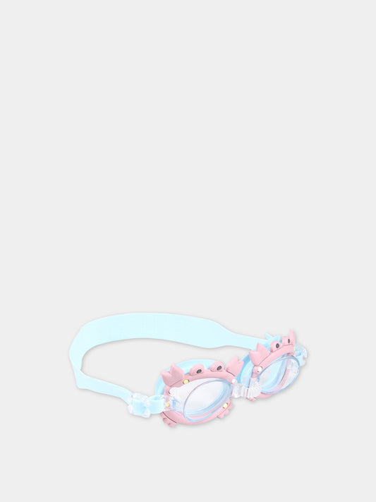 Occhialini rosa per bambini con granchi,Illy Trilly,GOOGLE CRAB PINK