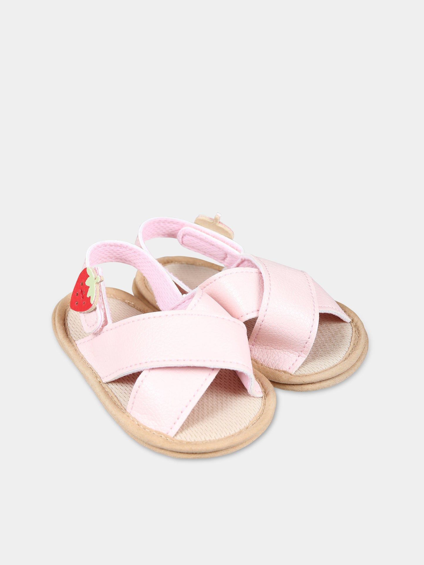 Sandali rosa per neonata con fragola,Illy Trilly,SANDALS STRAWBERRY