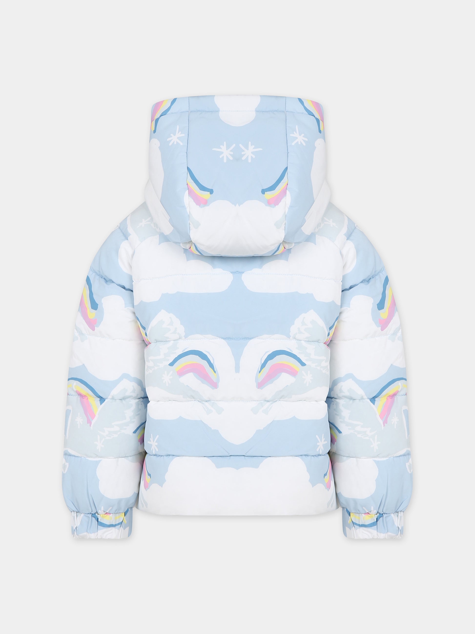 Piumino celeste per bambina con unicorni,Stella Mccartney Kids,TT2A47 Z1278 602MC