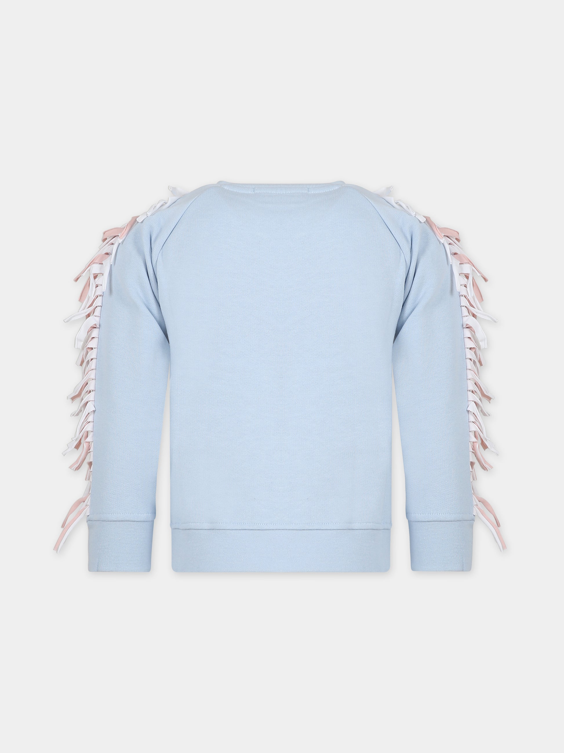 Felpa celeste per bambina con unicorno,Stella Mccartney Kids,TT4A70 Z0453 602