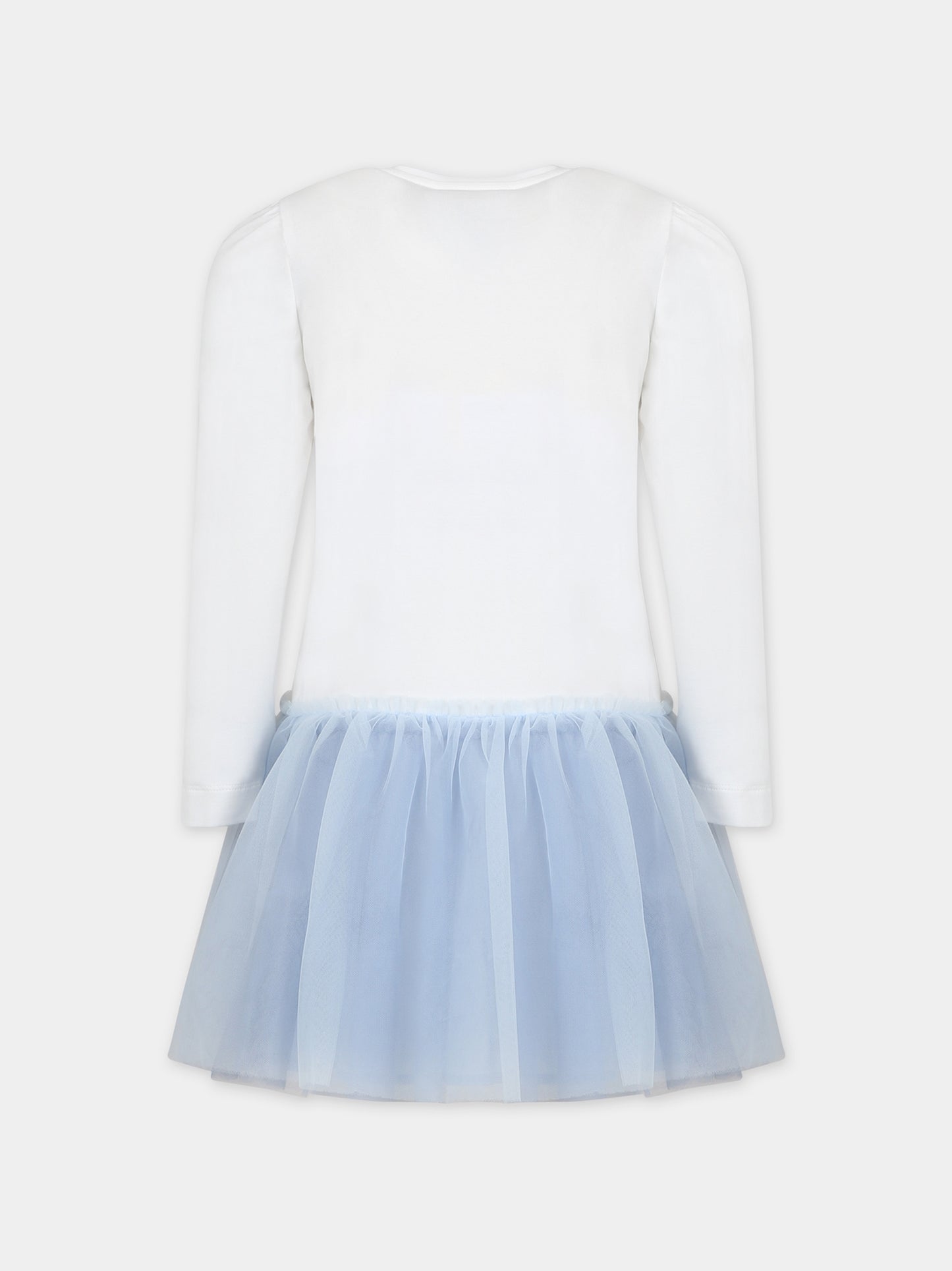 Vestito avorio per bambina con orso,Monnalisa,11B917 2201 0152