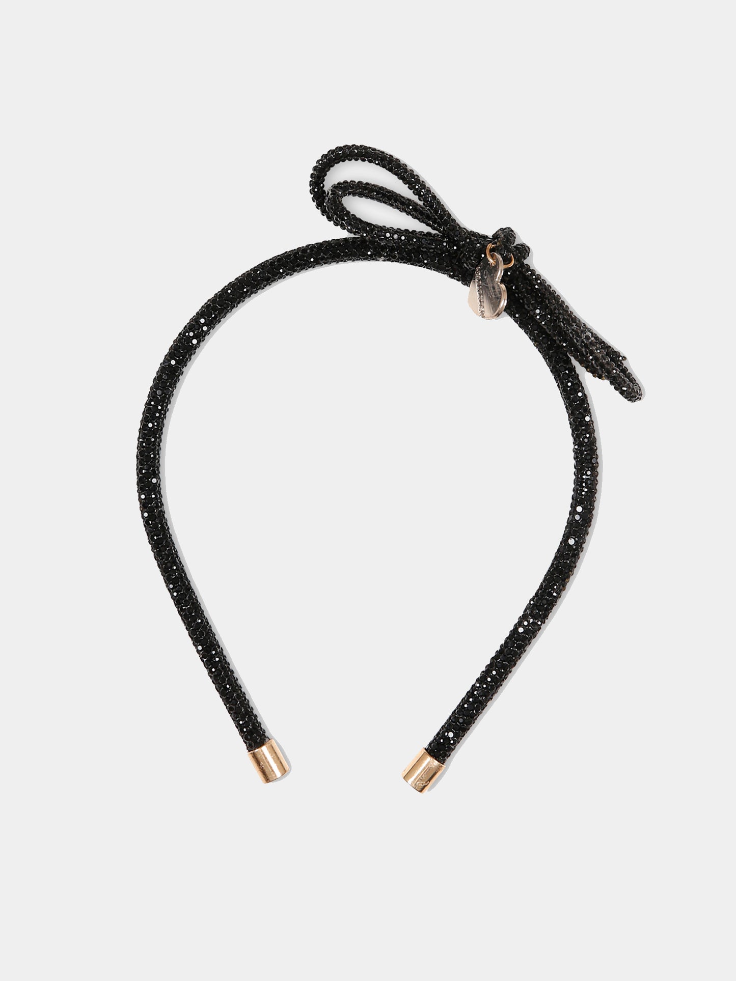 Cerchietto nero per bambina con fiocco,Monnalisa,17B015 2758 0050