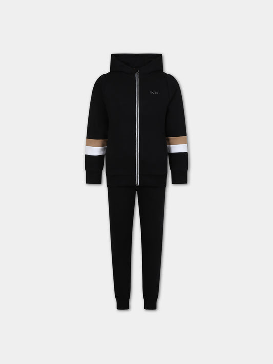 Completo nero per neonato con logo,Boss,J28122 09B