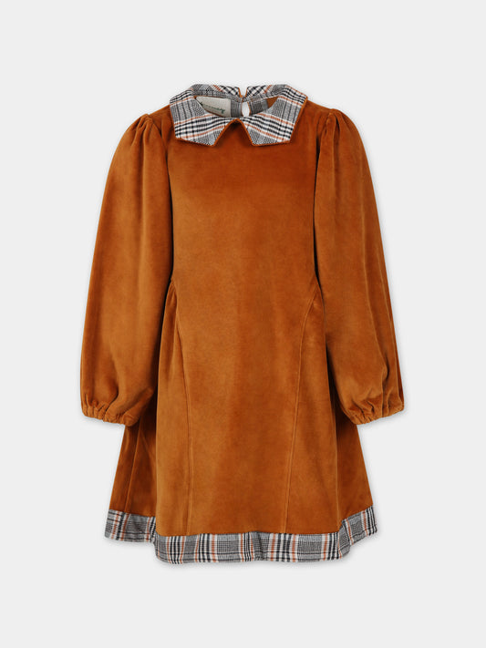 Vestito marrone per bambina,Farway Milano,AB06NSB