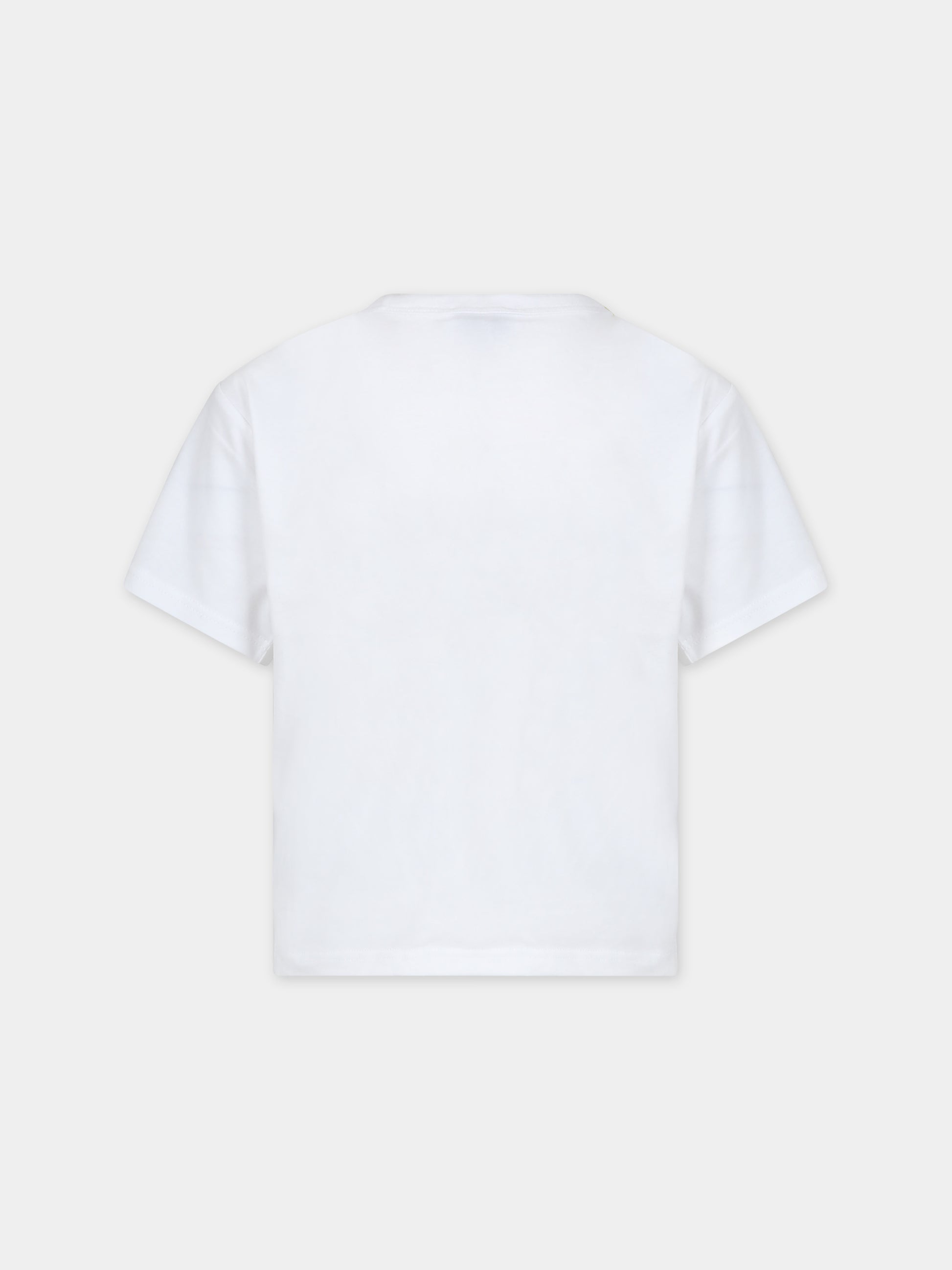 T-shirt bianca per bambina con stampa coniglio,Little Marc Jacobs,W15615 10B