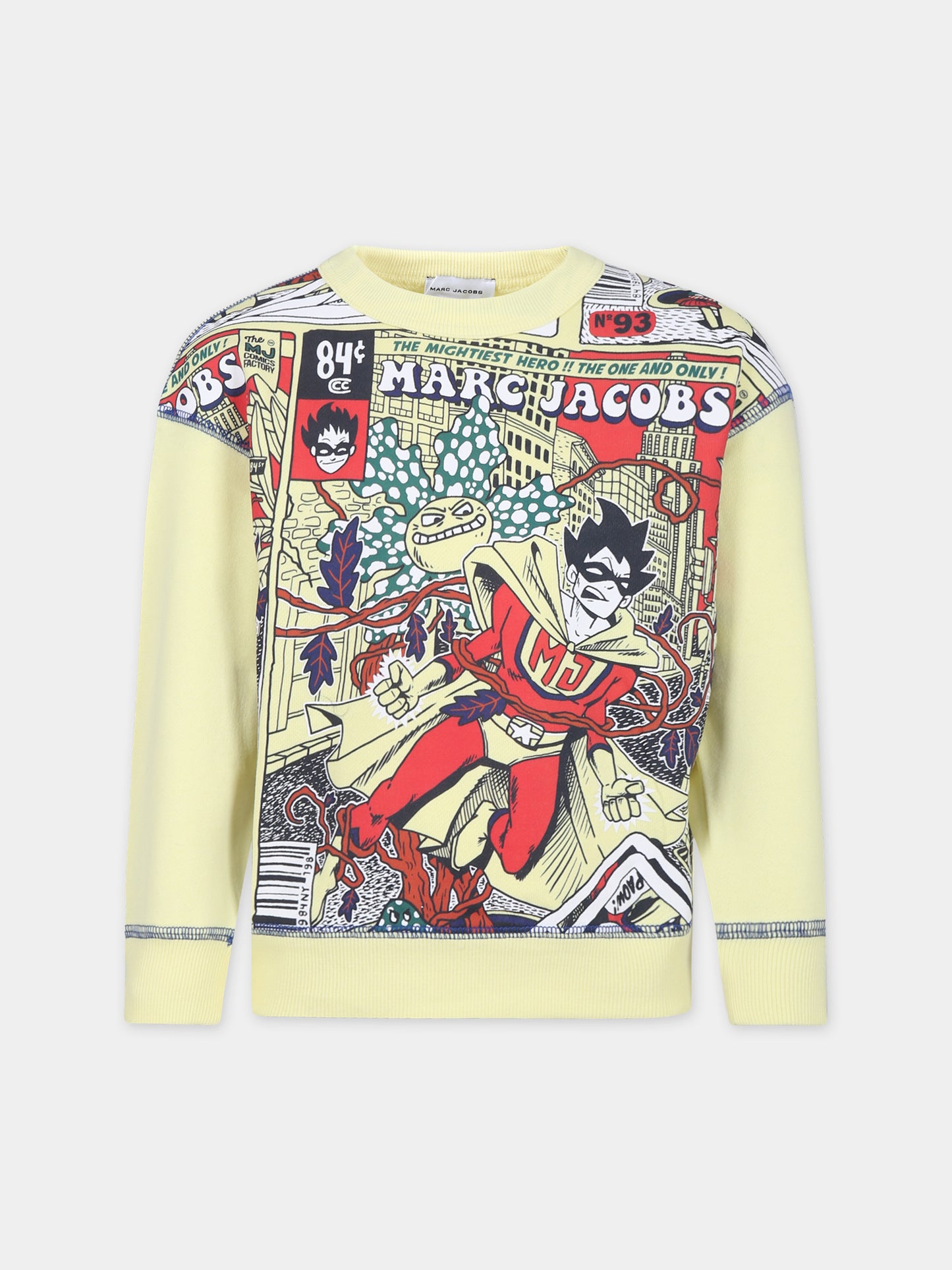 Felpa gialla per bambino con stampa fumetto,Little Marc Jacobs,W25567 513