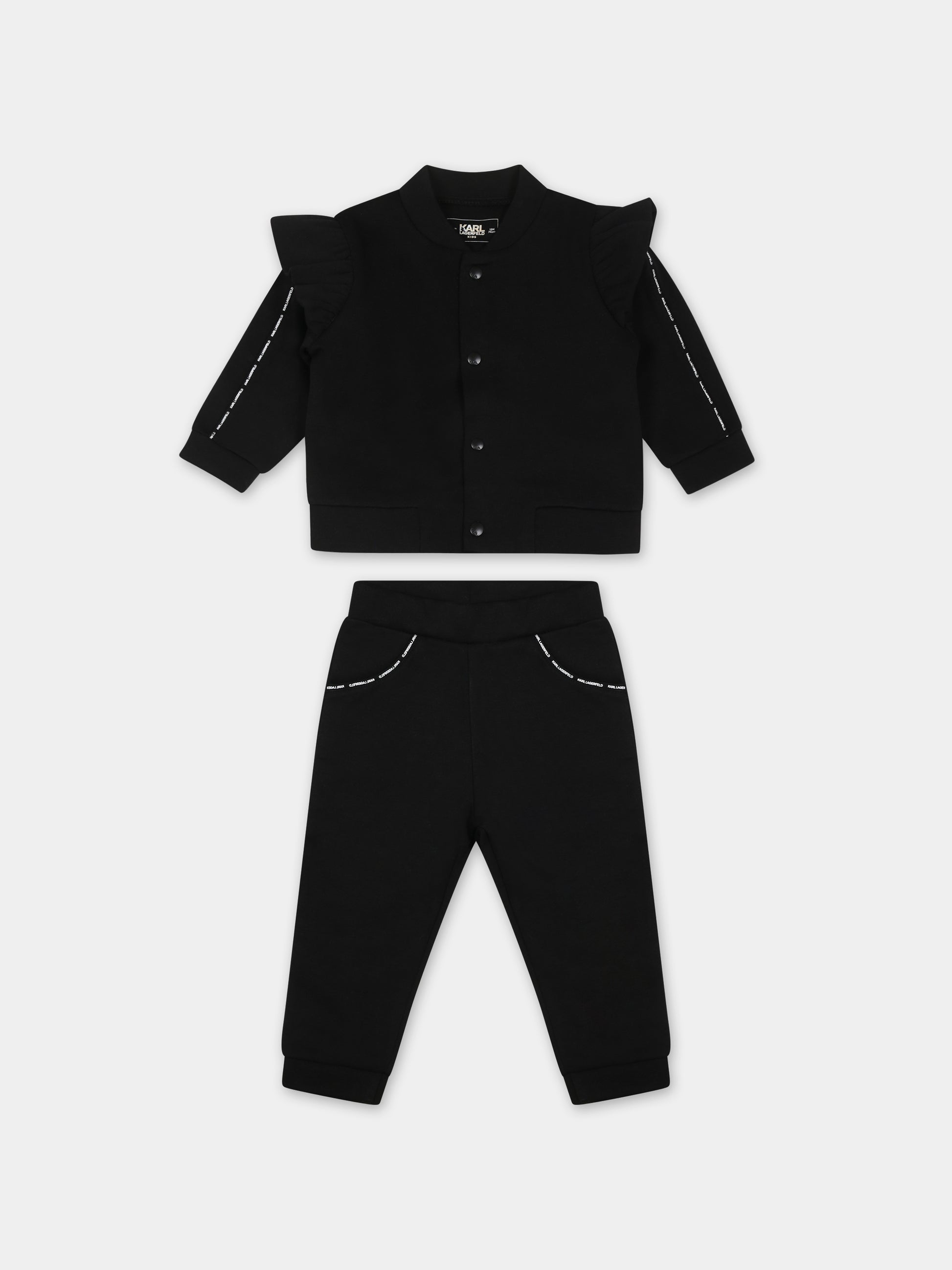 Completo nero per neonata con Choupette,Karl Lagerfeld Kids,Z98116 09B