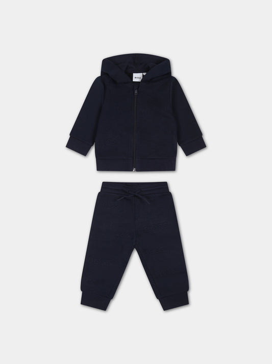 Completo blu per neonato con logo,Hugo Boss,J08068 849