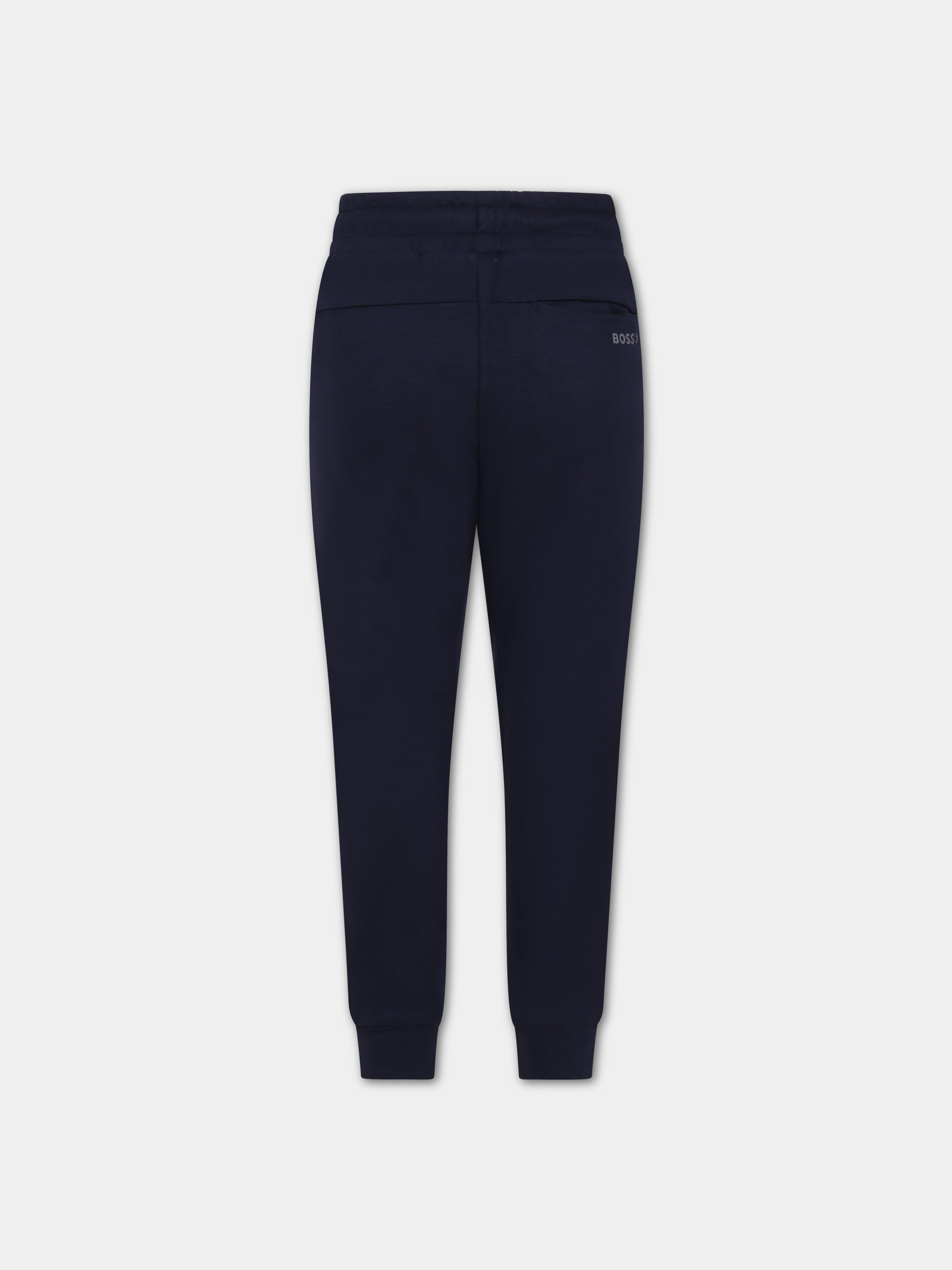Pantaloni blu per bambino con logo,Hugo Boss,J24789 849