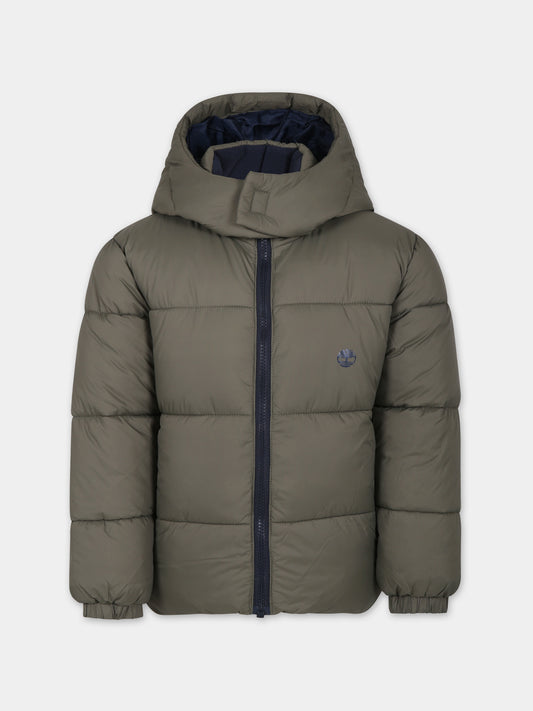 Piumino verde per bambino con albero,Timberland,T26593 655