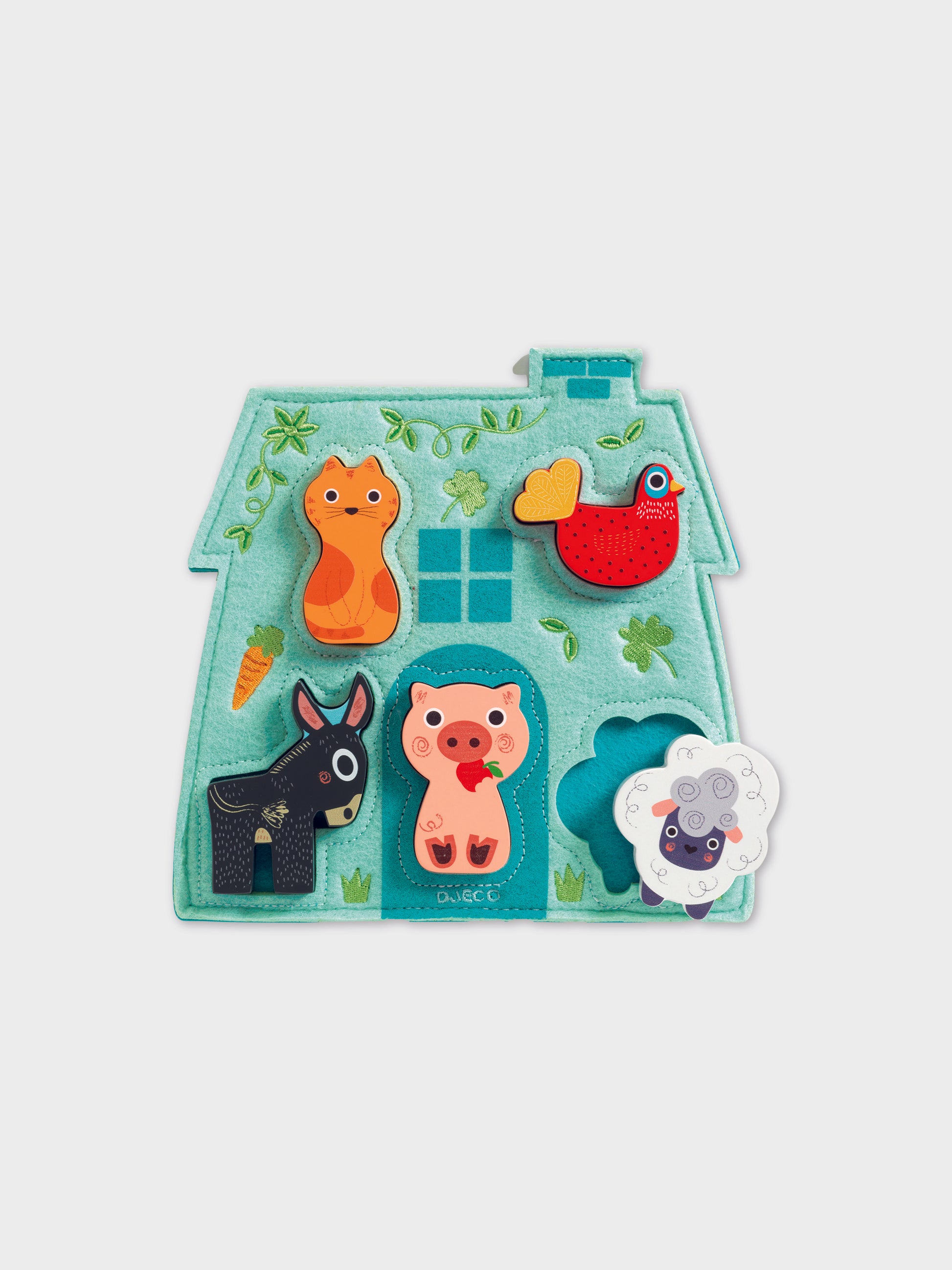 Puzzle multicolor per bambini con animali,Djeco,DJ01072